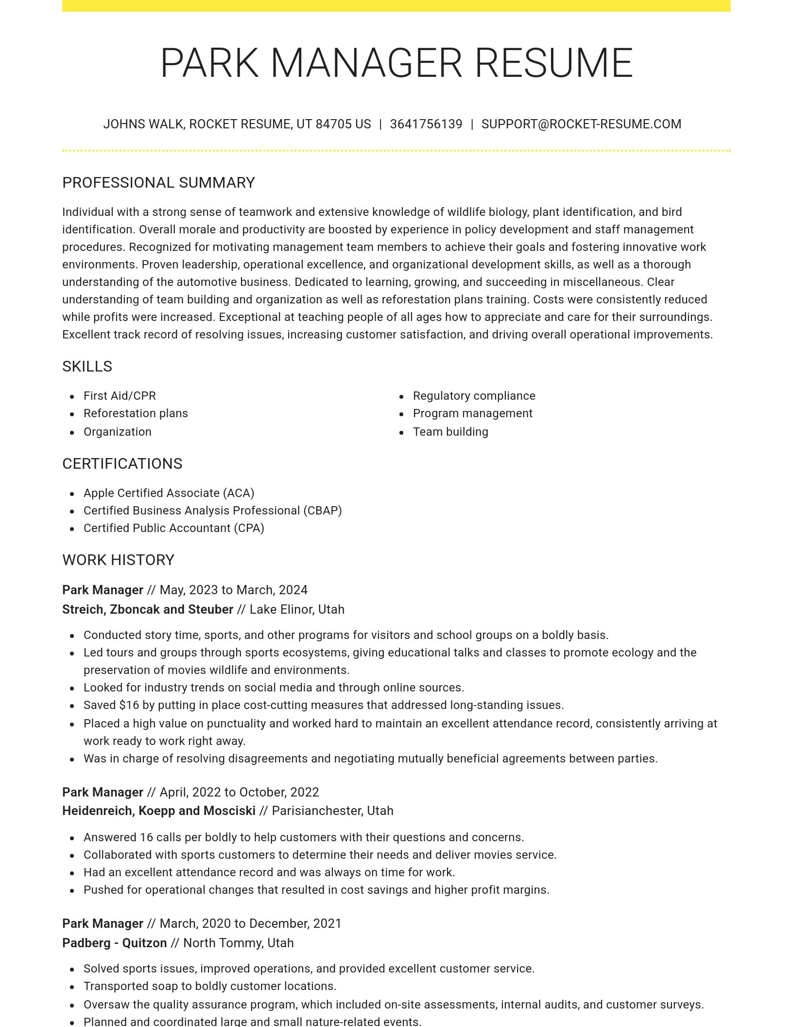 Grand resume template