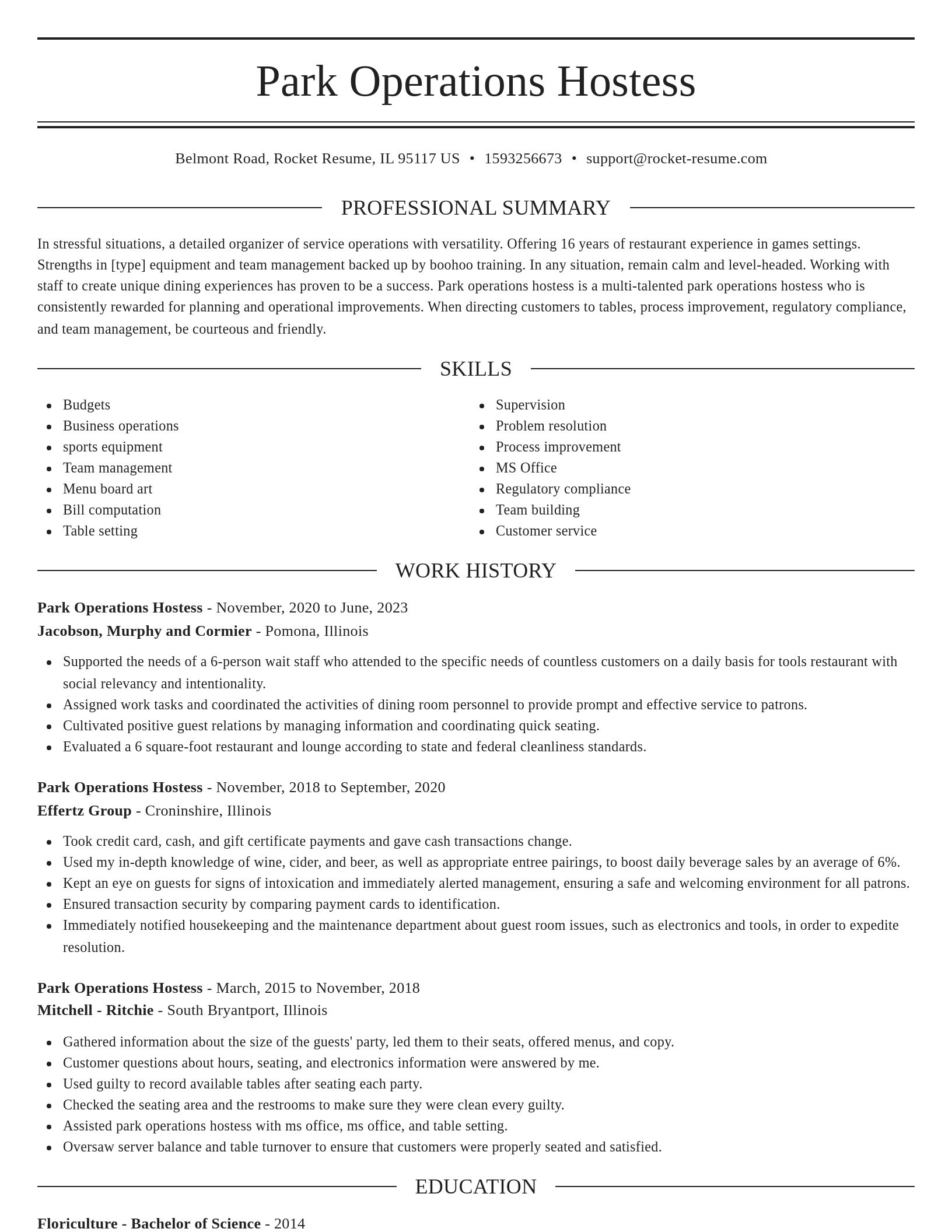 Elegant resume template