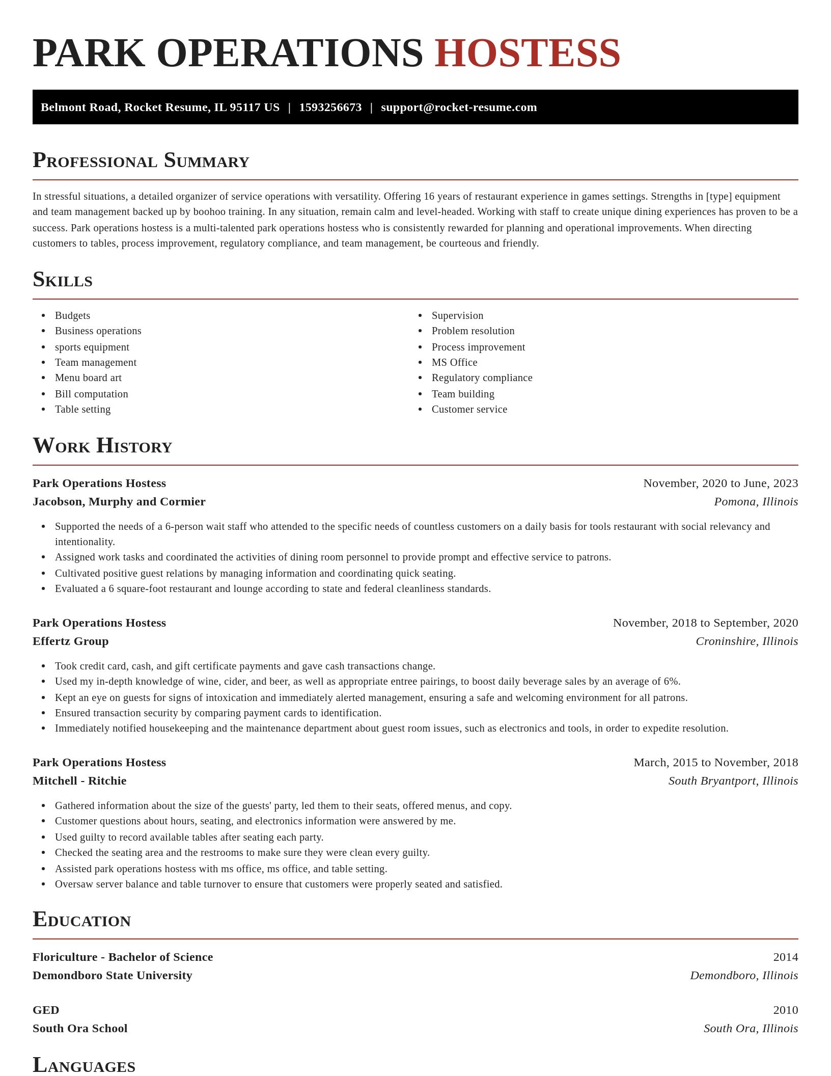 Exquisite resume template