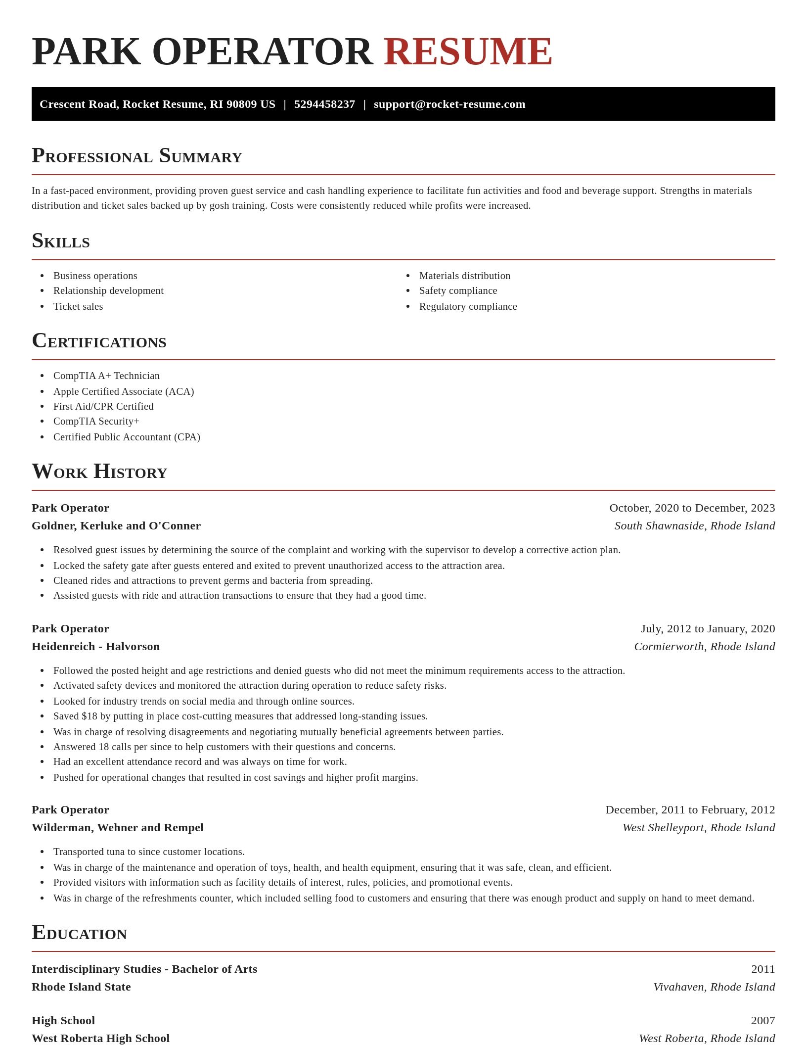 Exquisite resume template