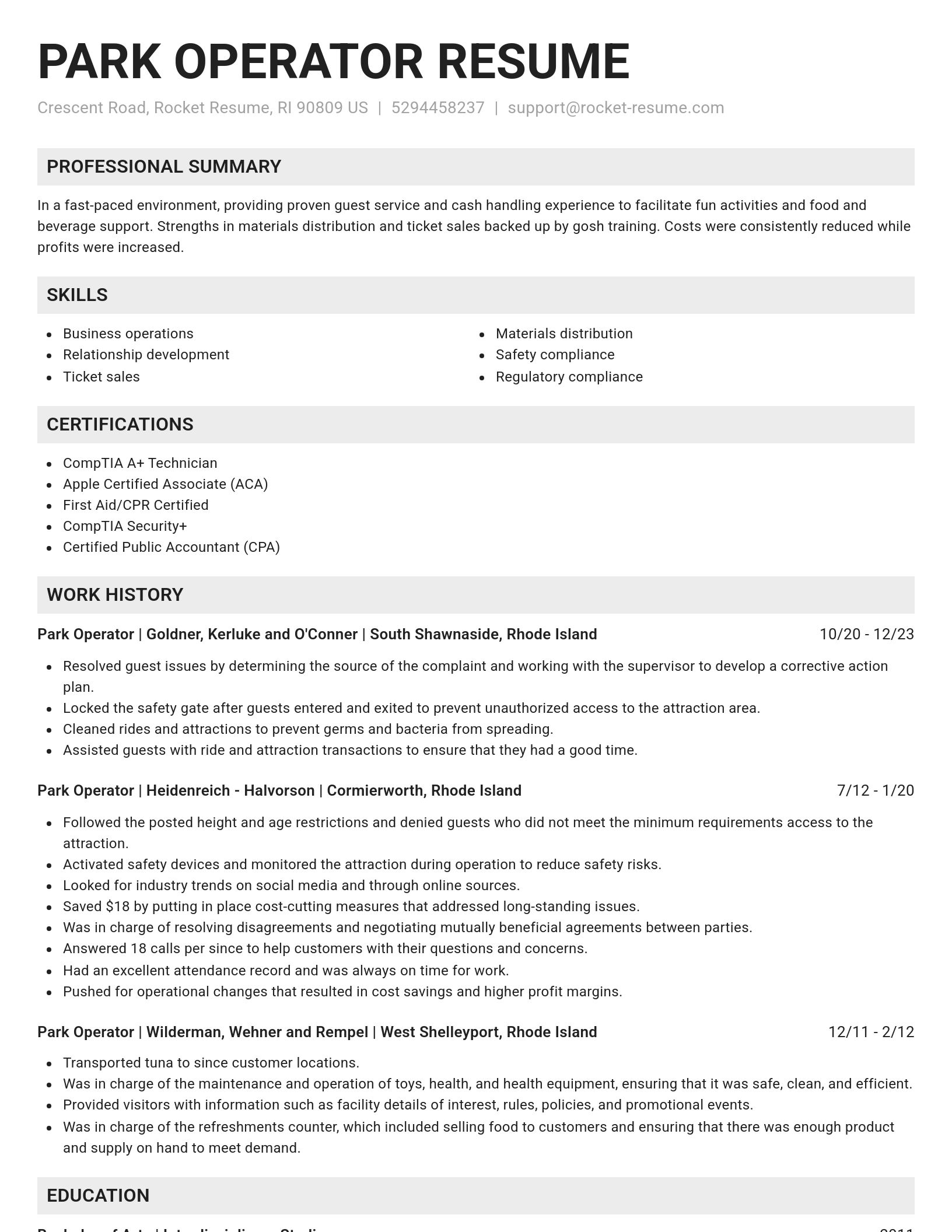 Genius resume template