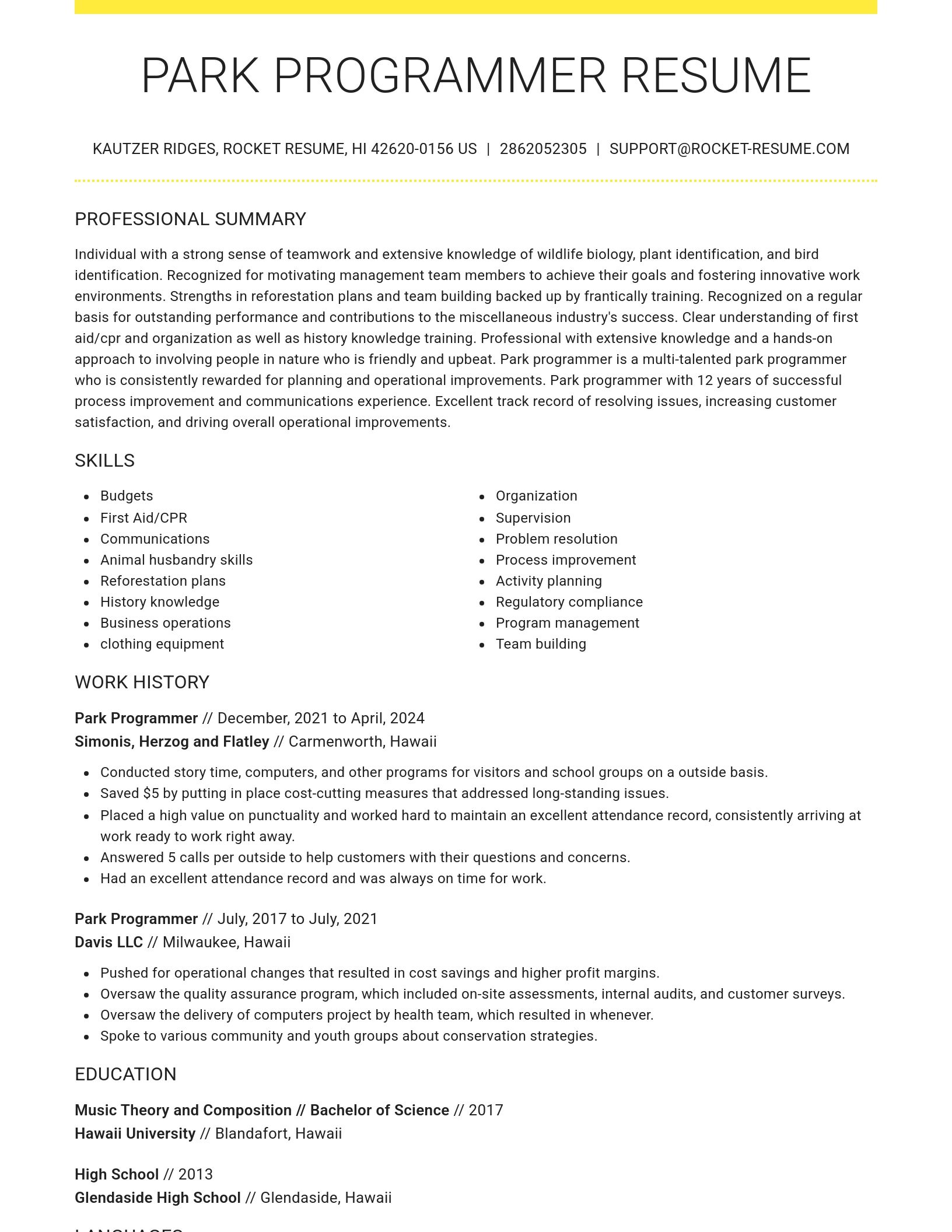 Grand resume template