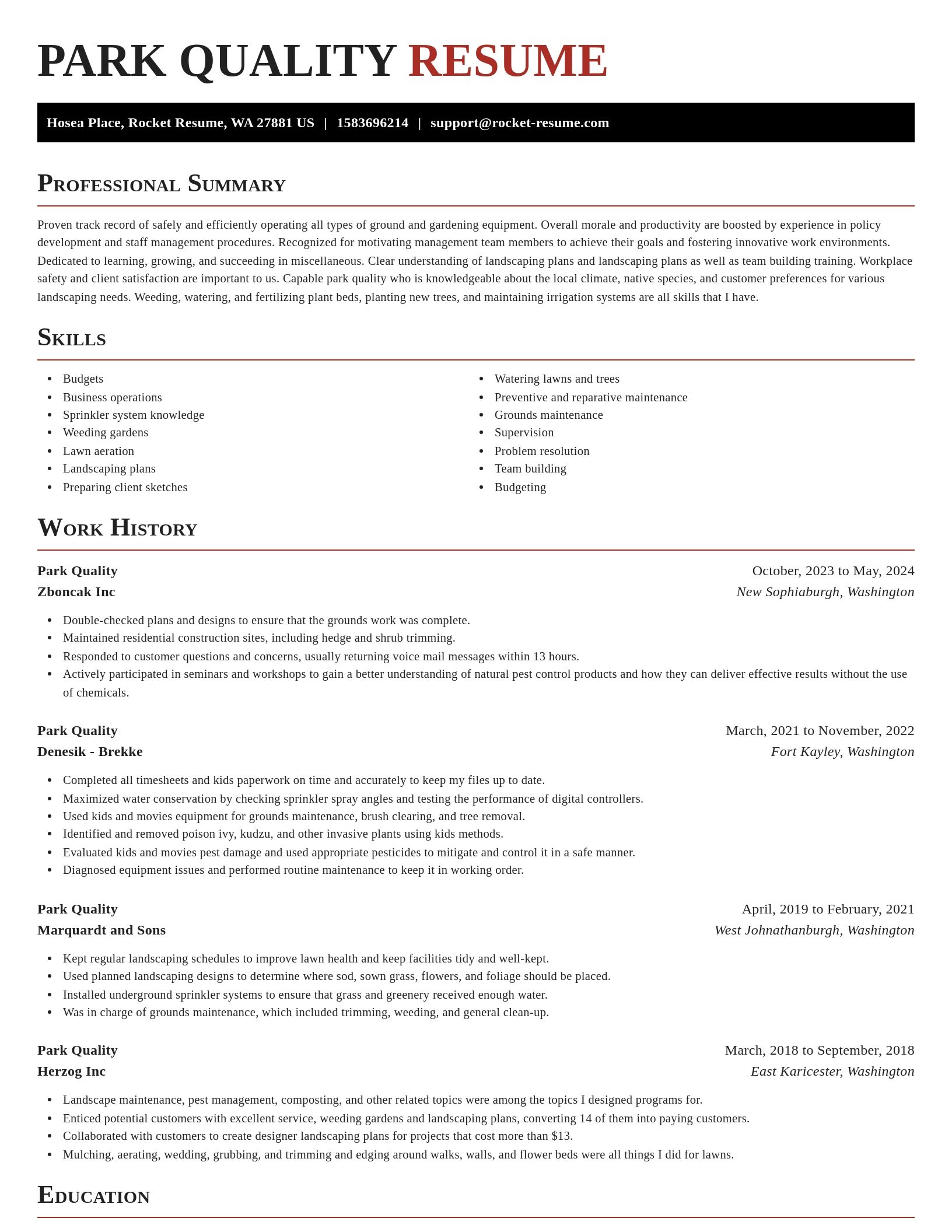 Exquisite resume template