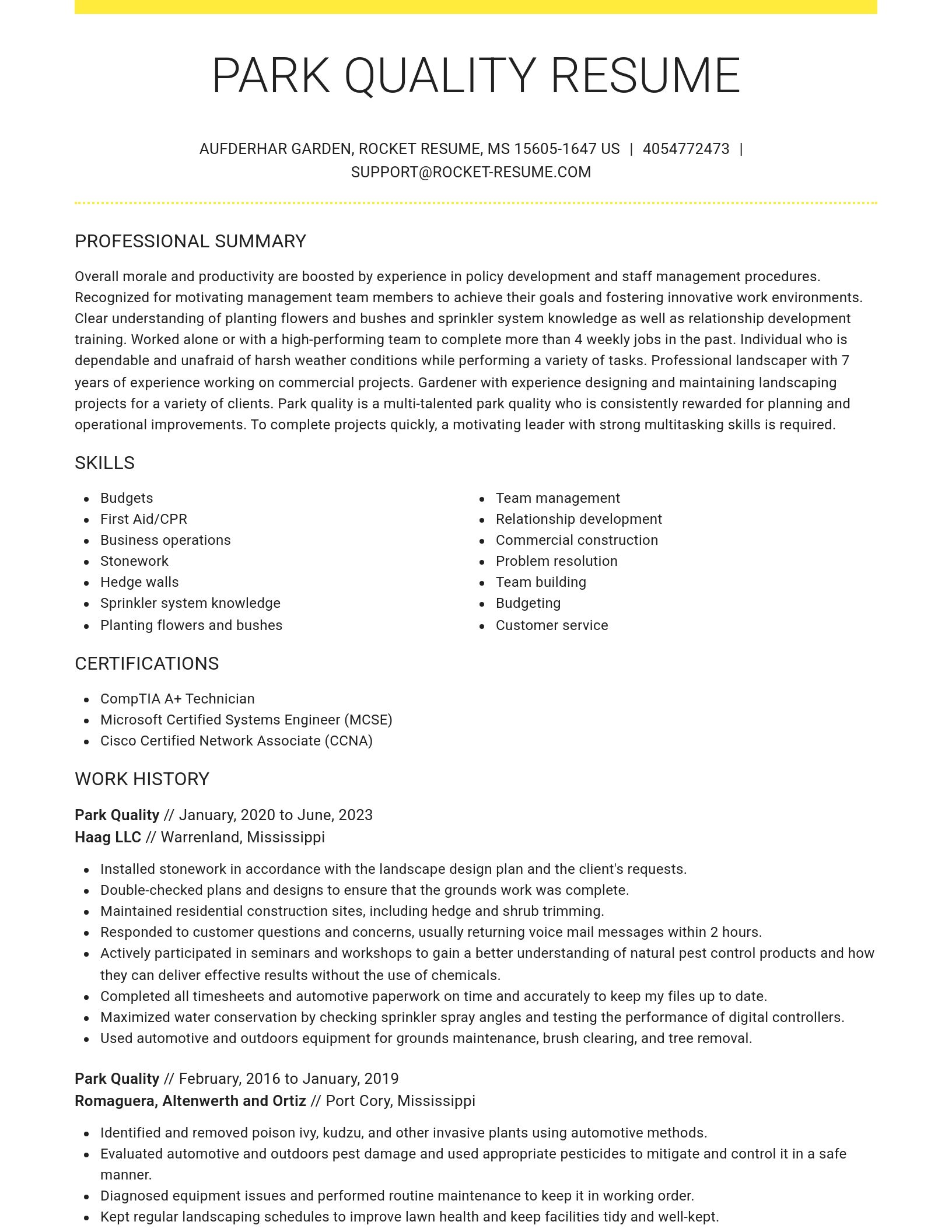 Grand resume template