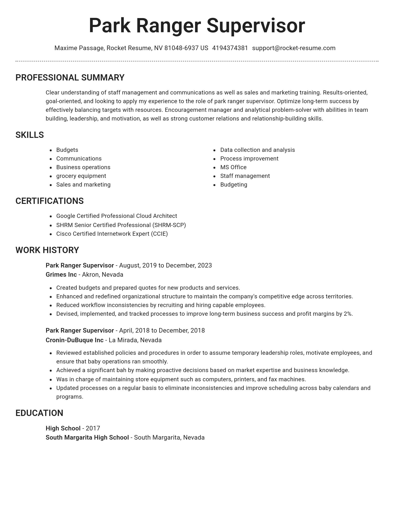 Brilliant resume template
