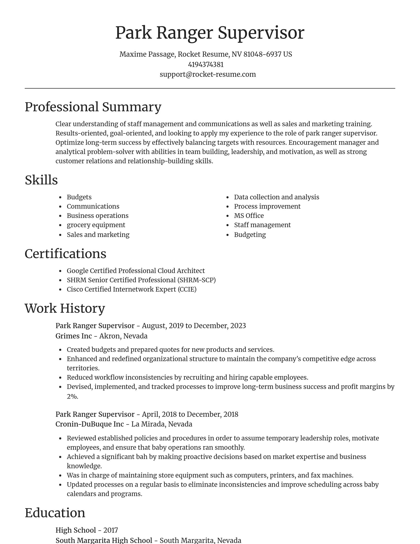 Focal Point resume template