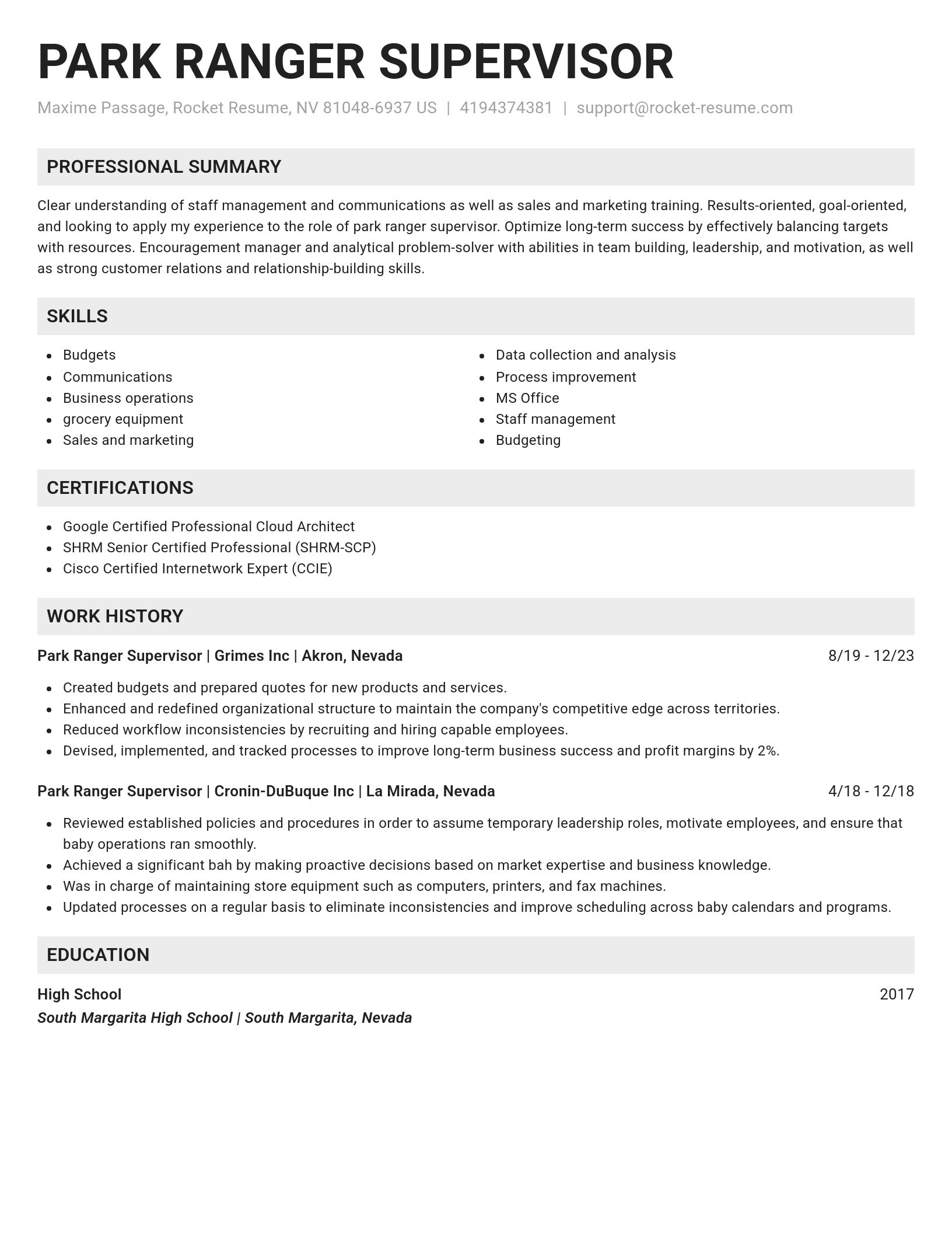 Genius resume template