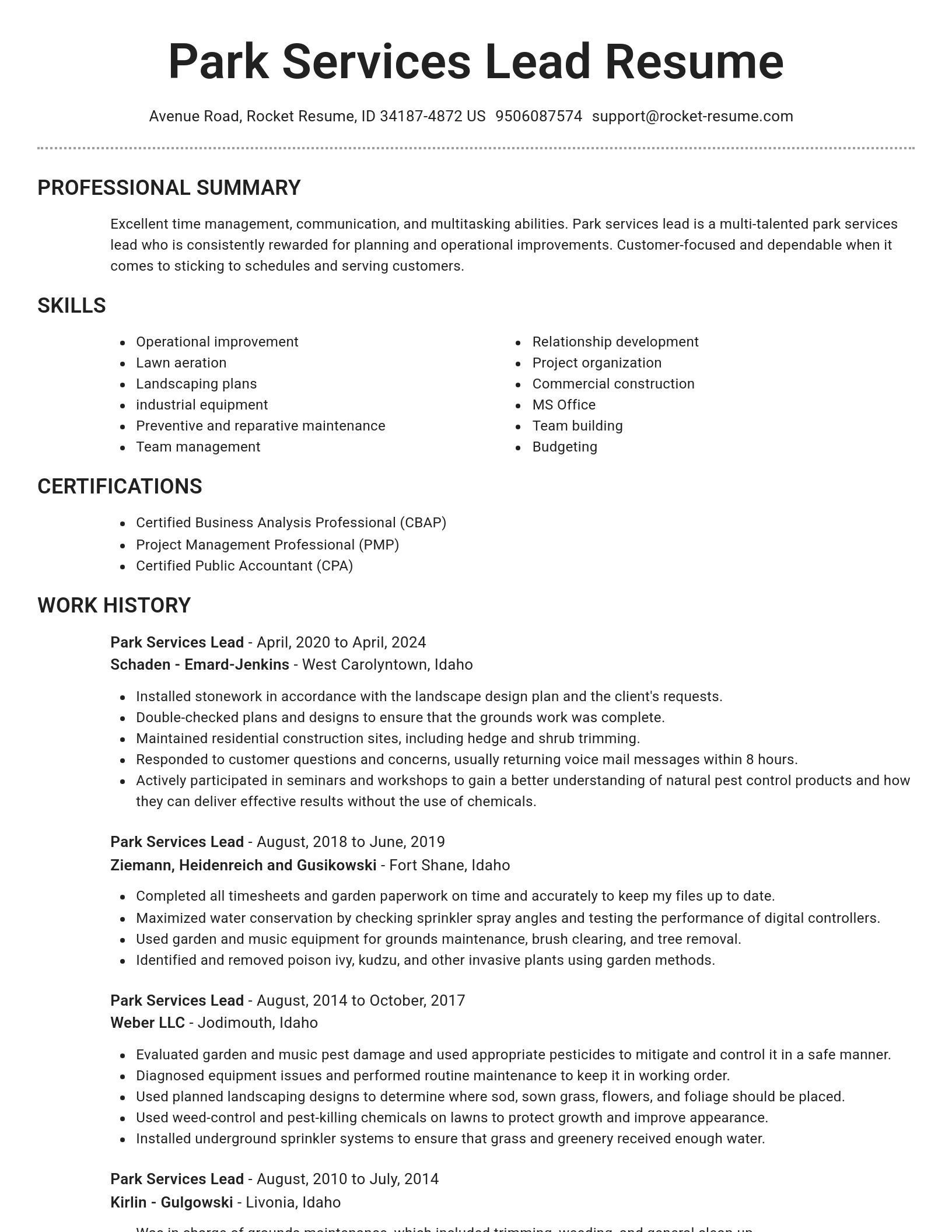 Brilliant resume template