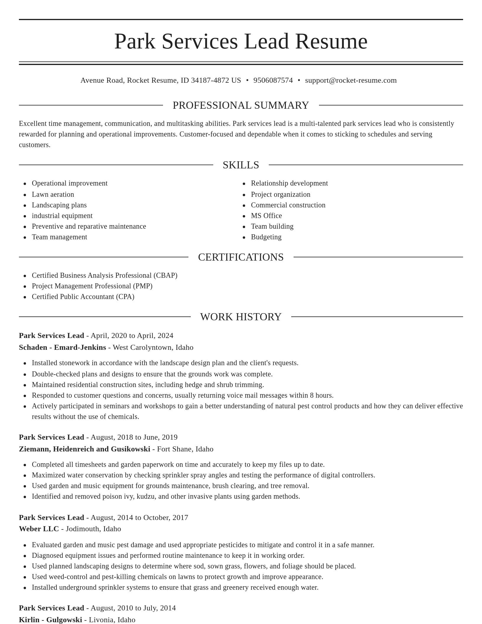 Elegant resume template