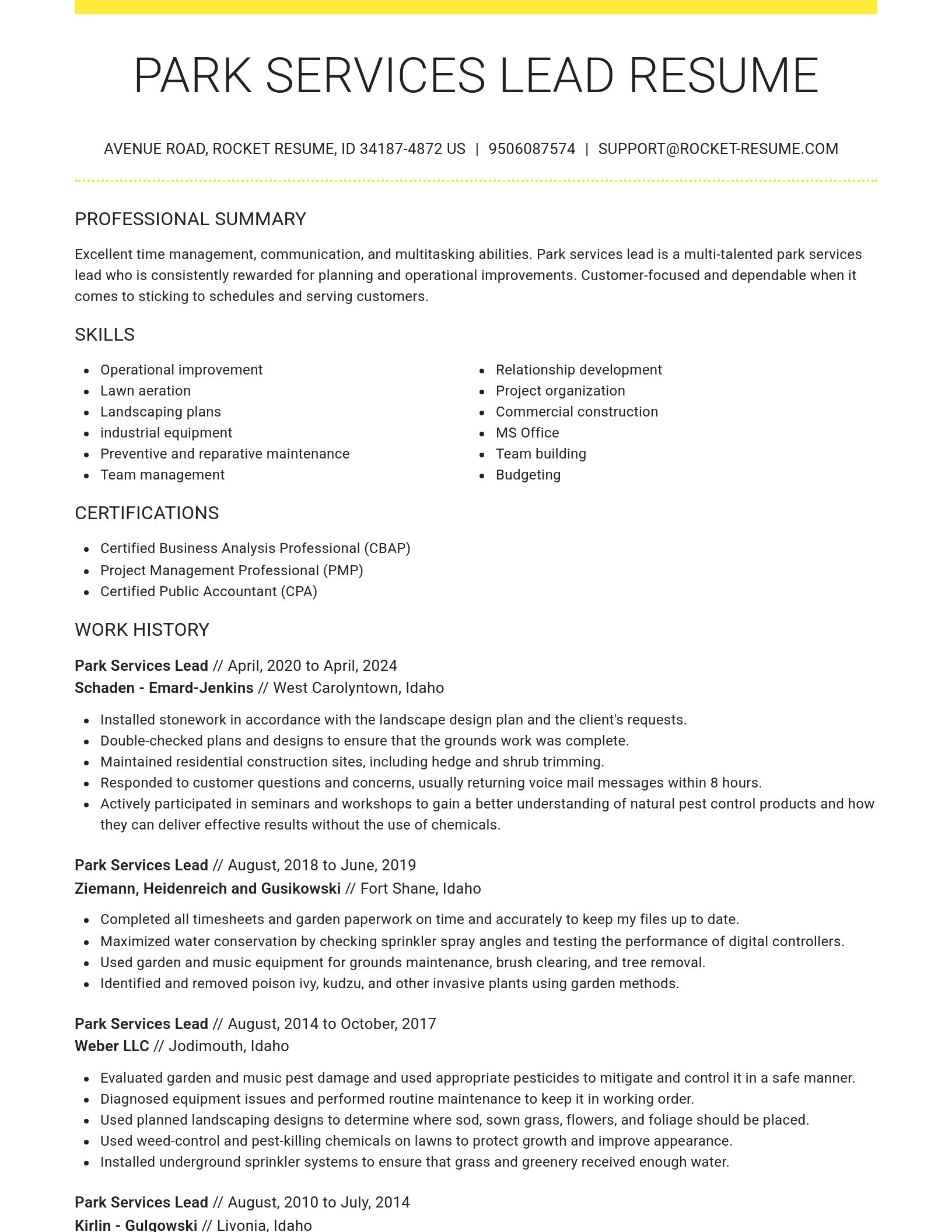 Grand resume template