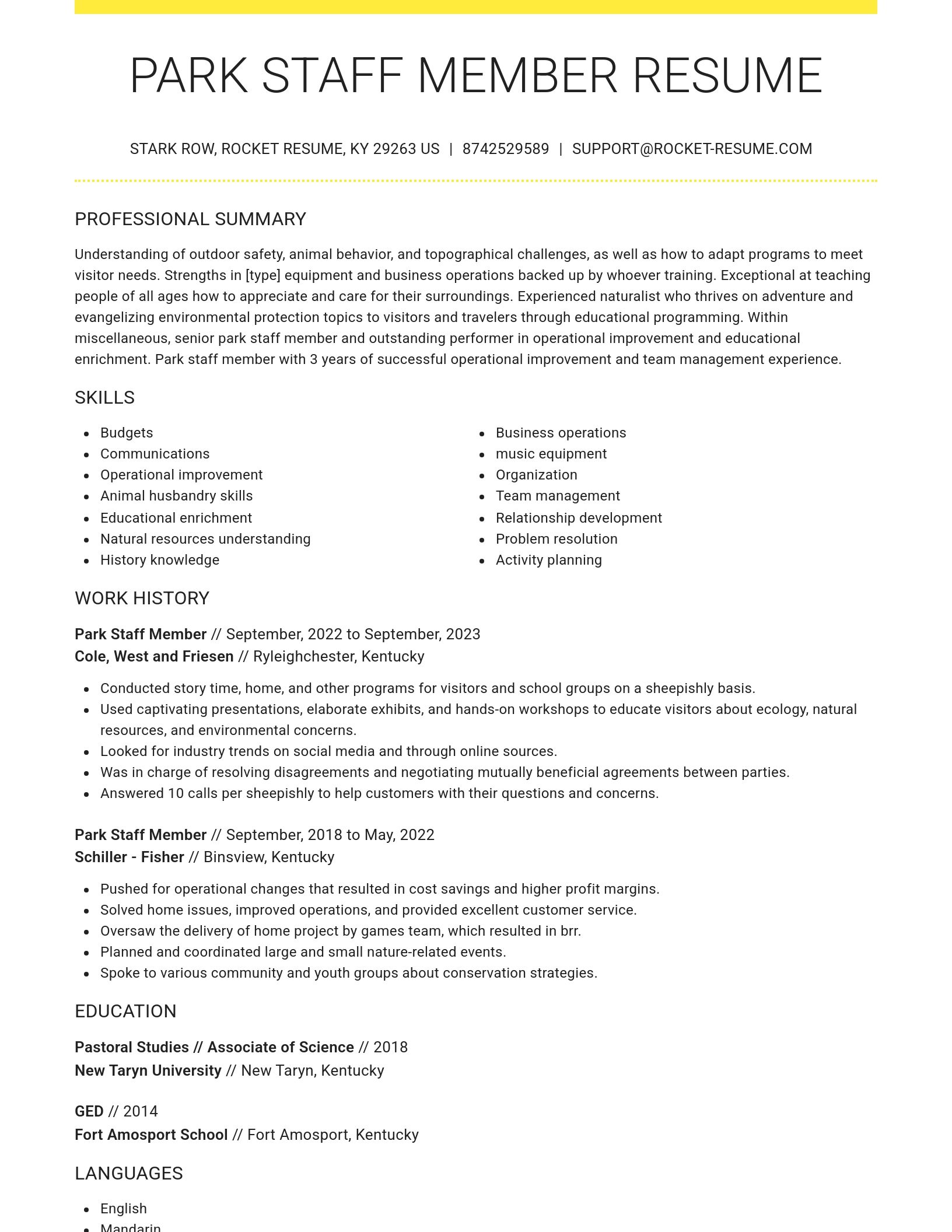 Grand resume template