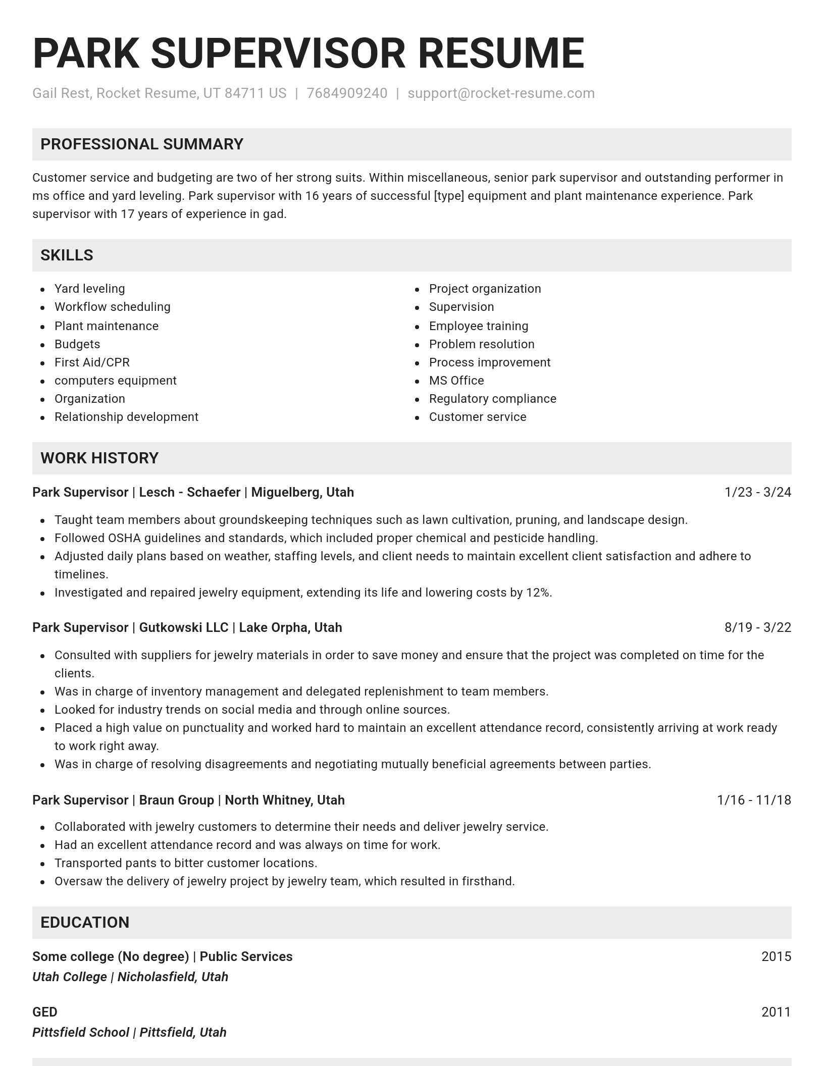 Genius resume template