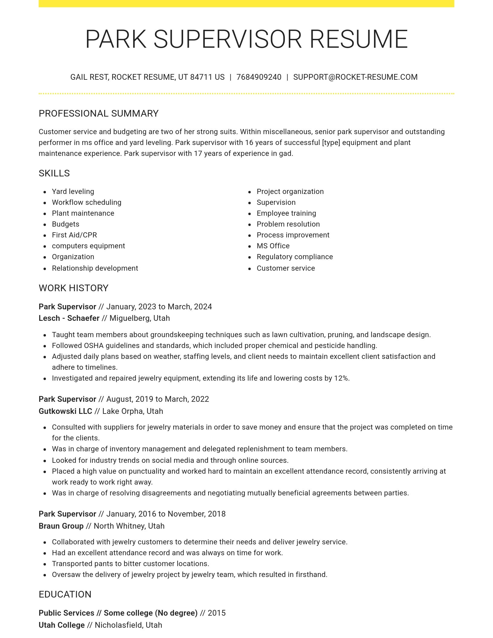 Grand resume template
