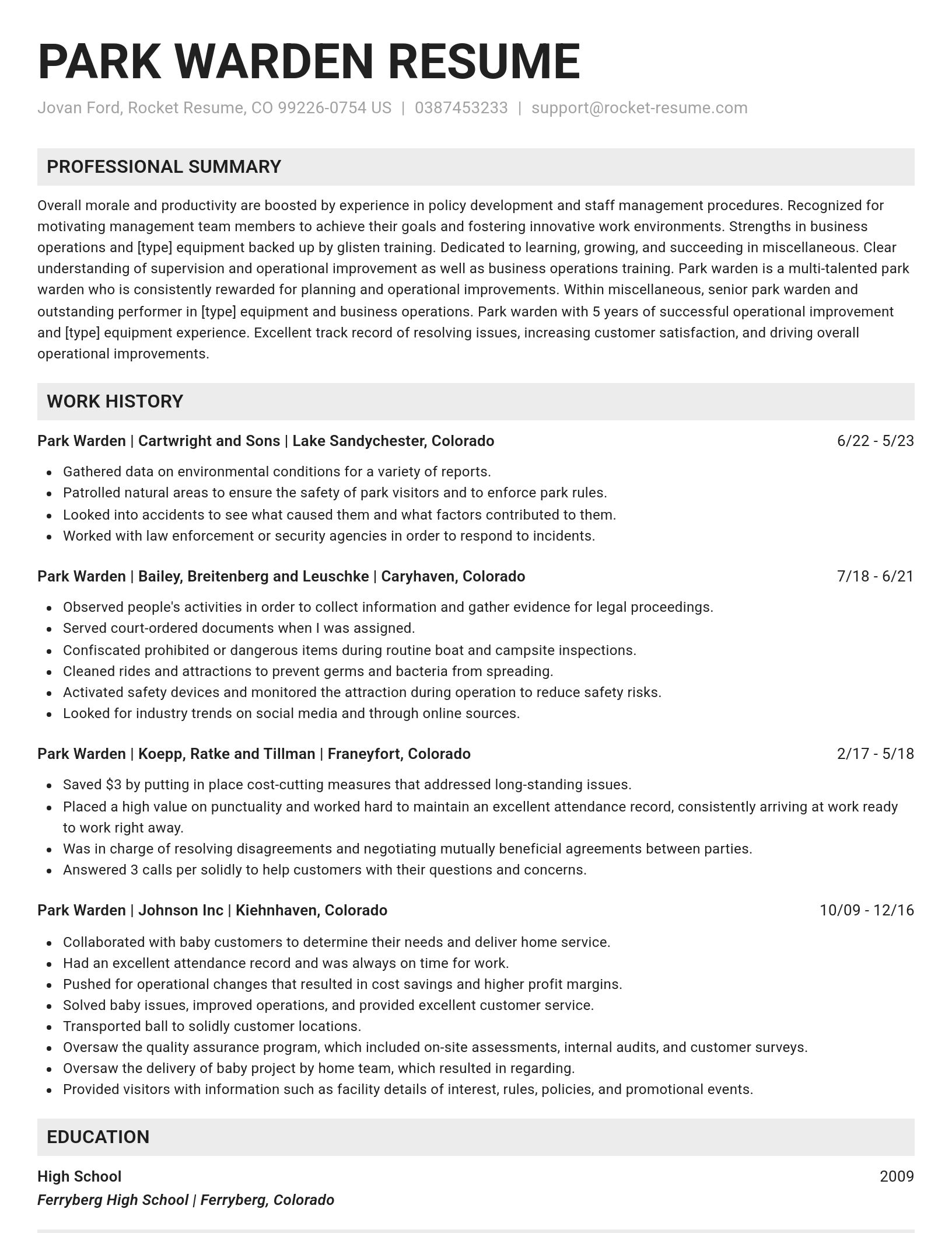 Genius resume template