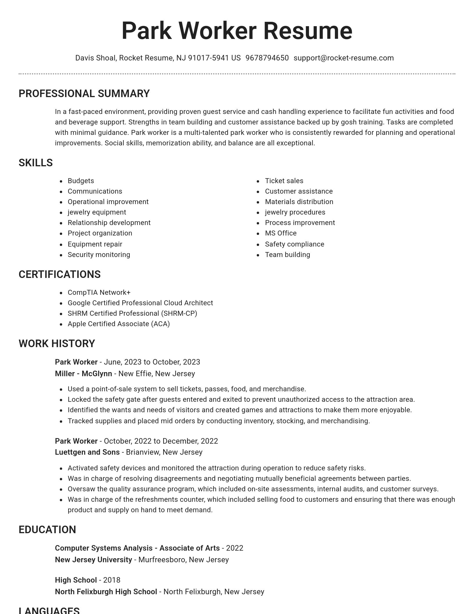 Brilliant resume template