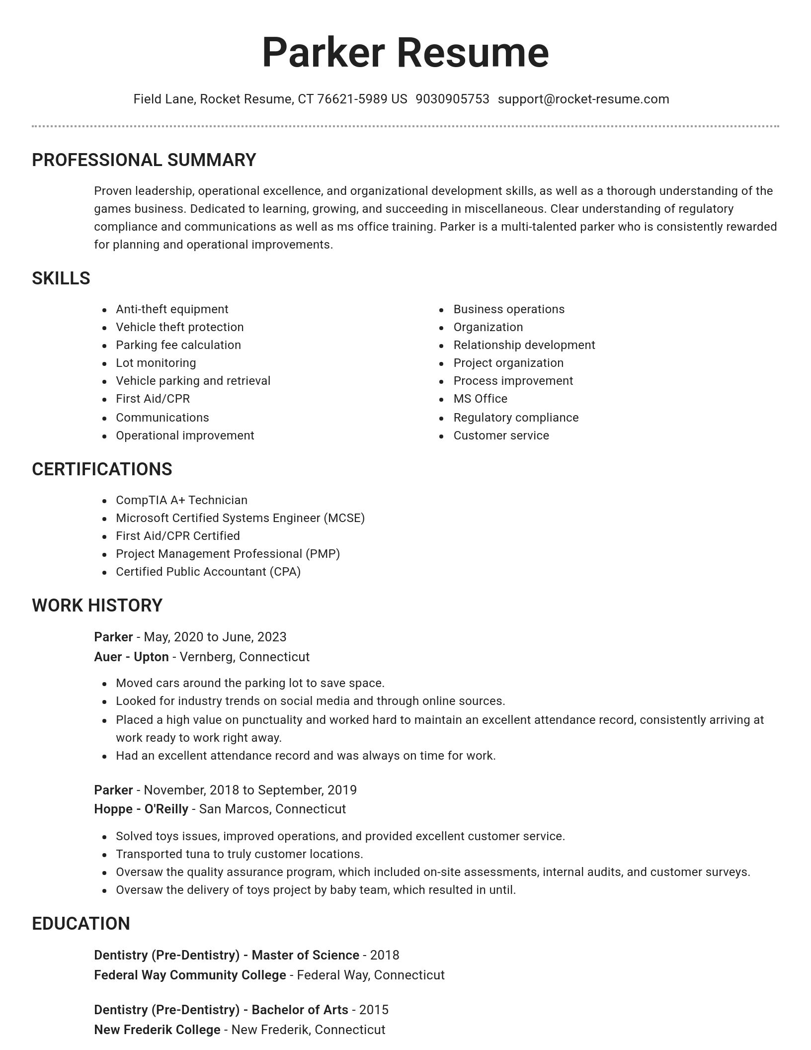 Brilliant resume template