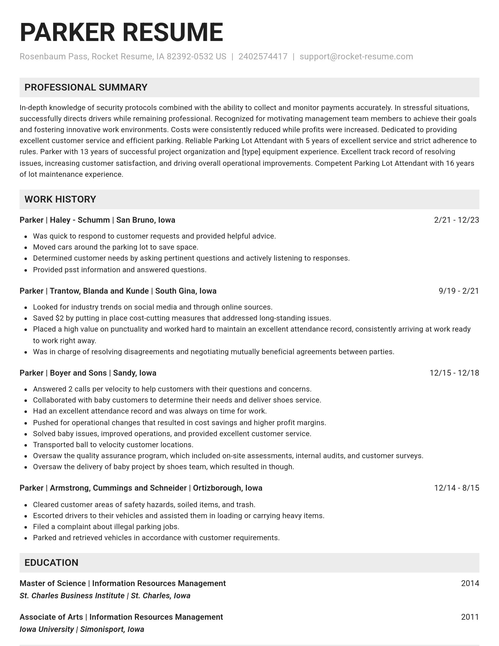 Genius resume template