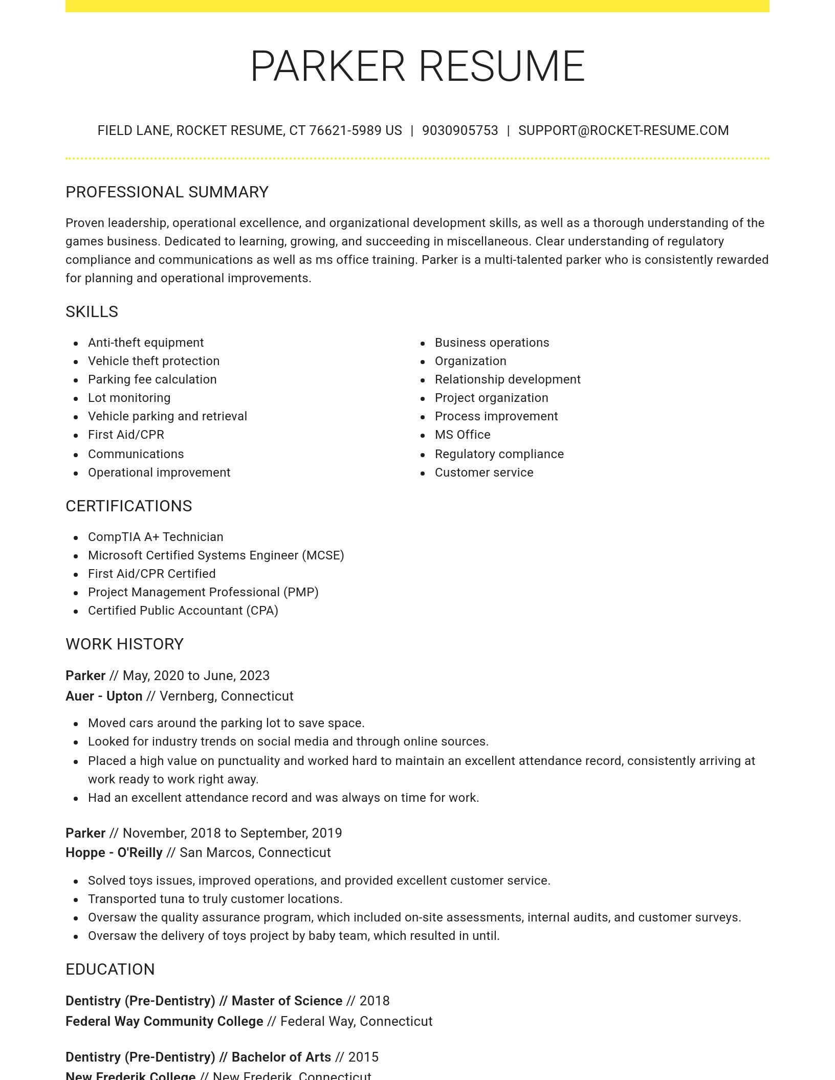 Grand resume template