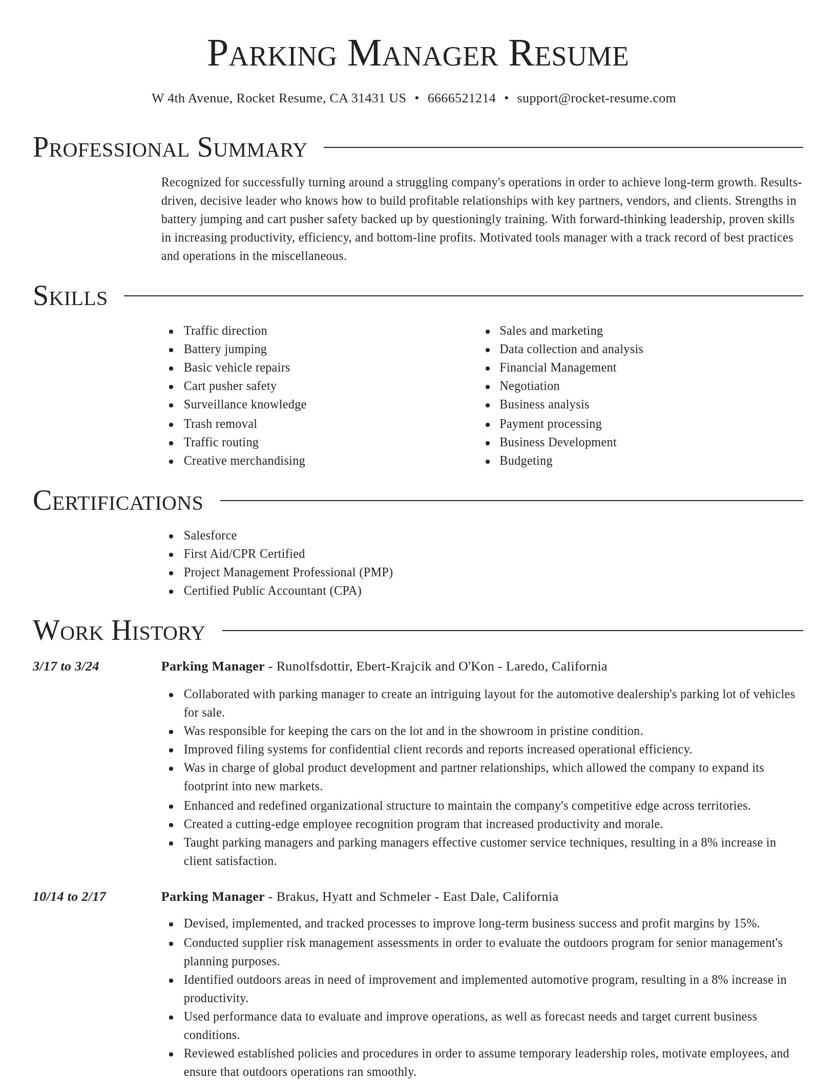 Director resume template