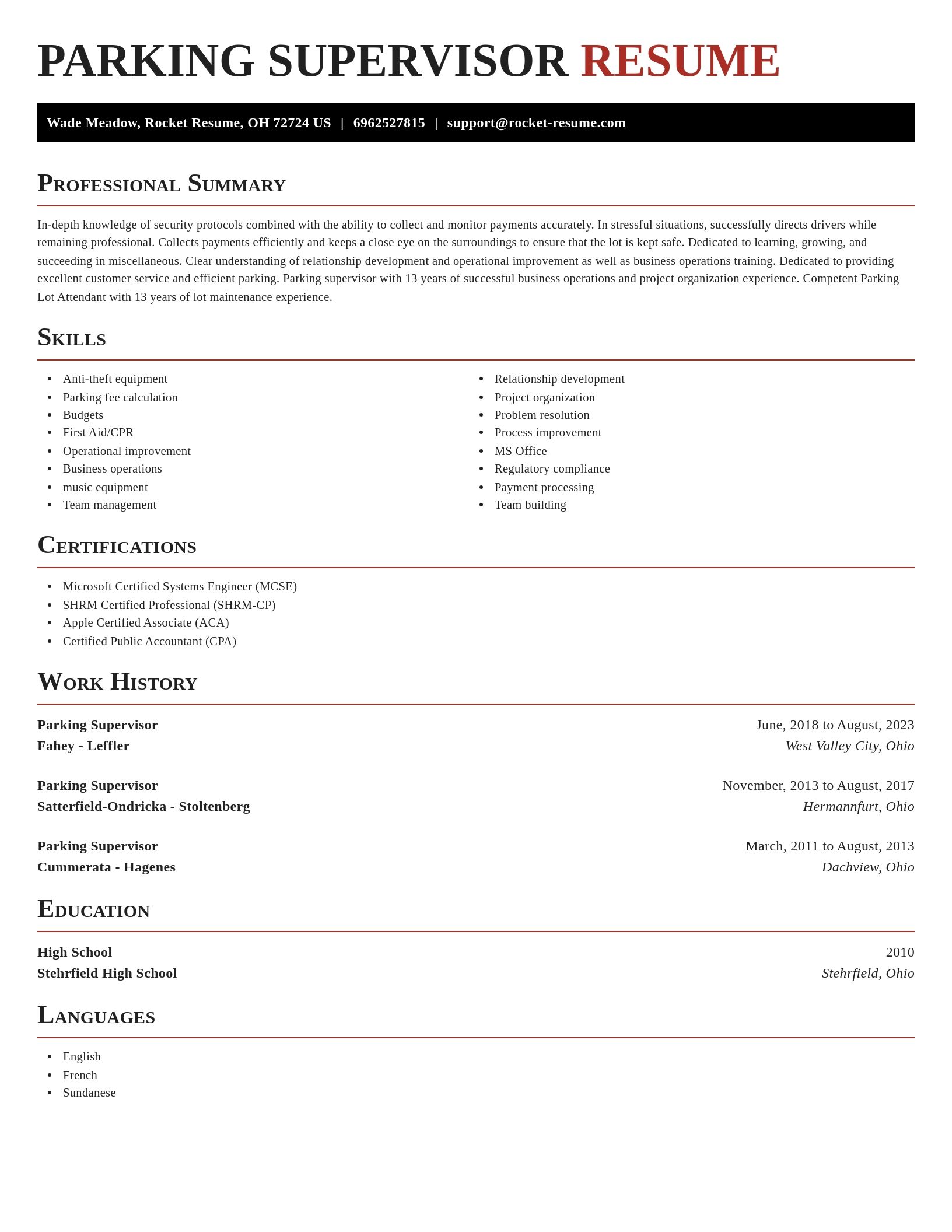 Exquisite resume template