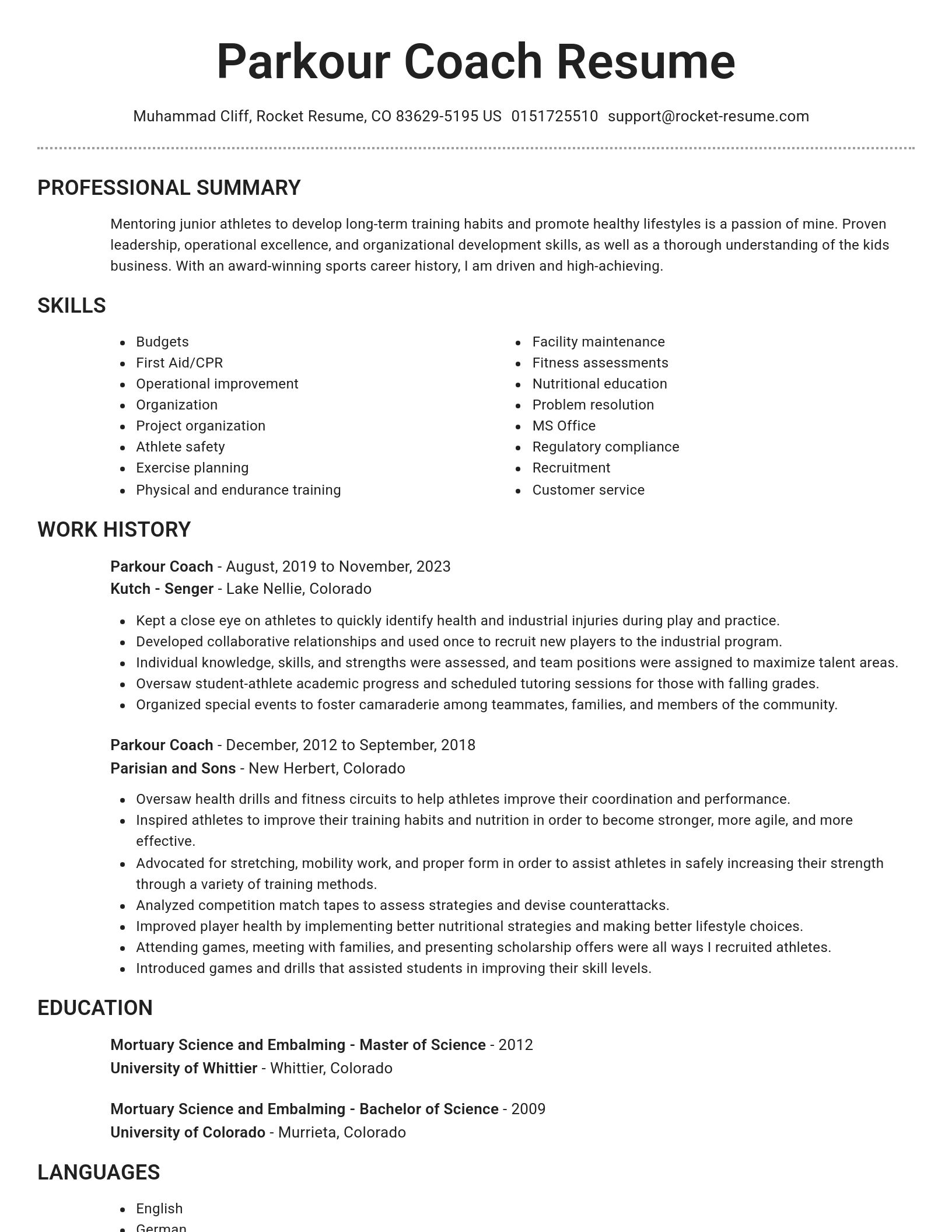 Brilliant resume template