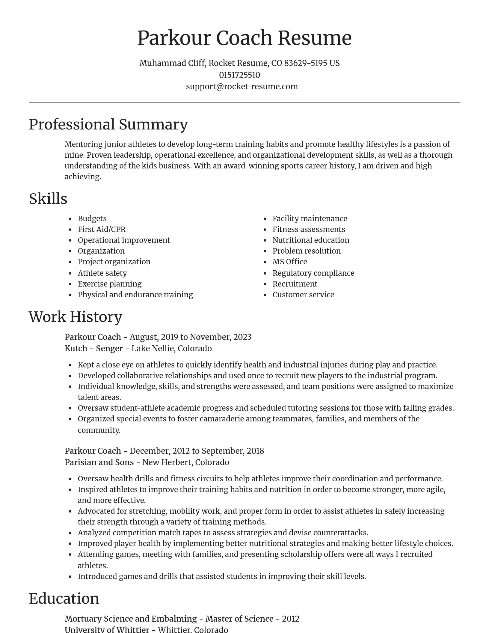 Focal Point resume template
