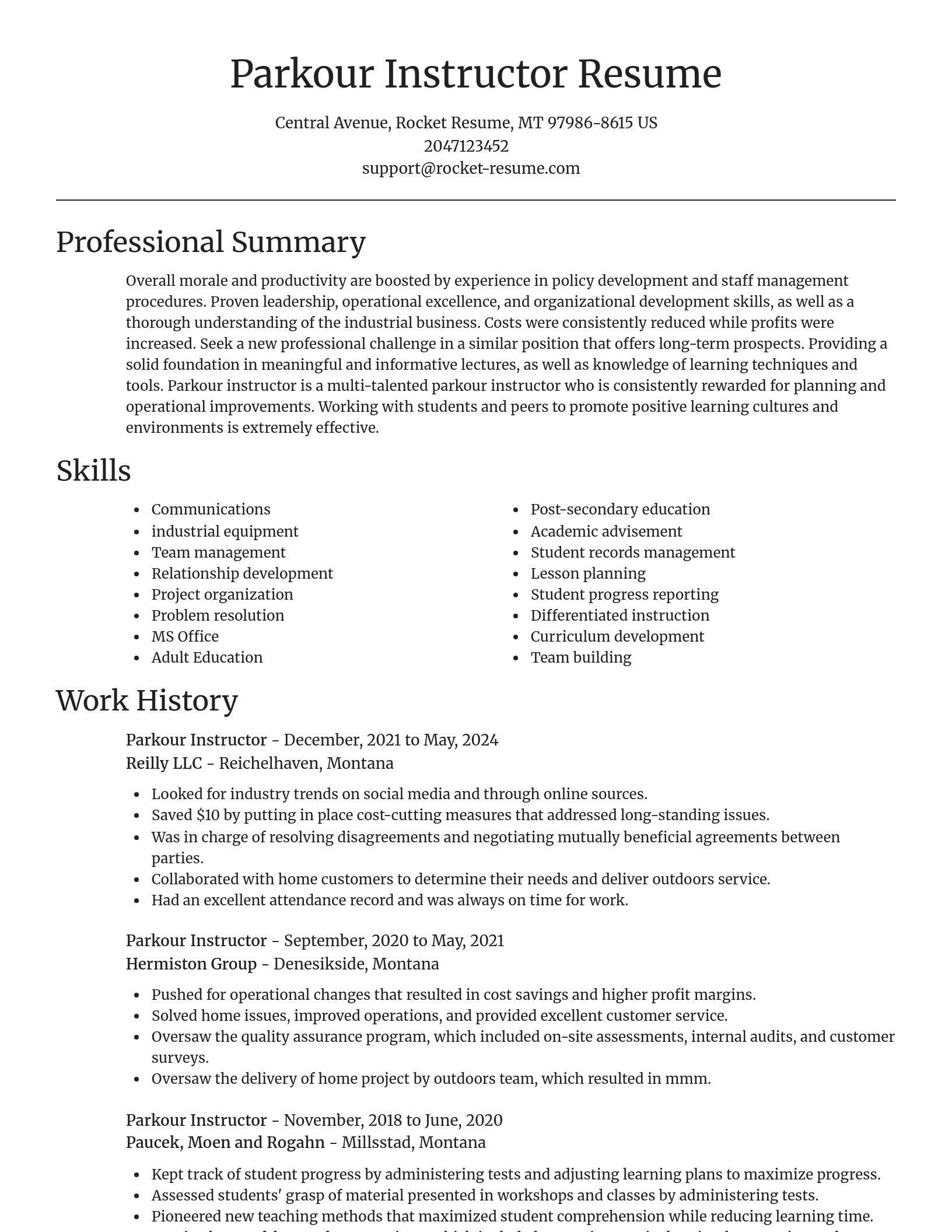 Focal Point resume template