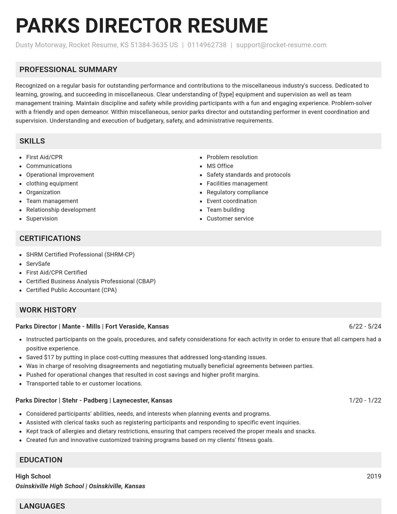 Genius resume template