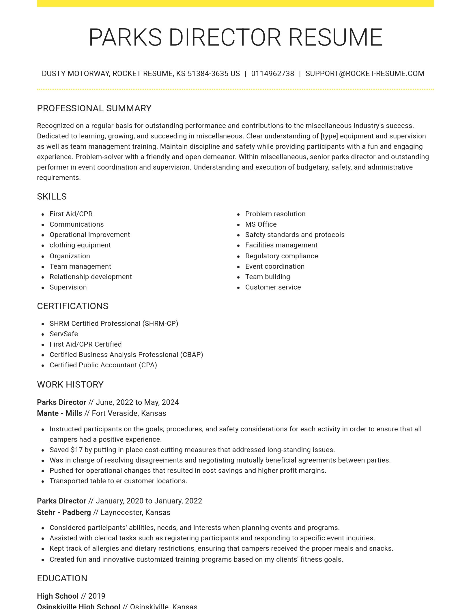 Grand resume template