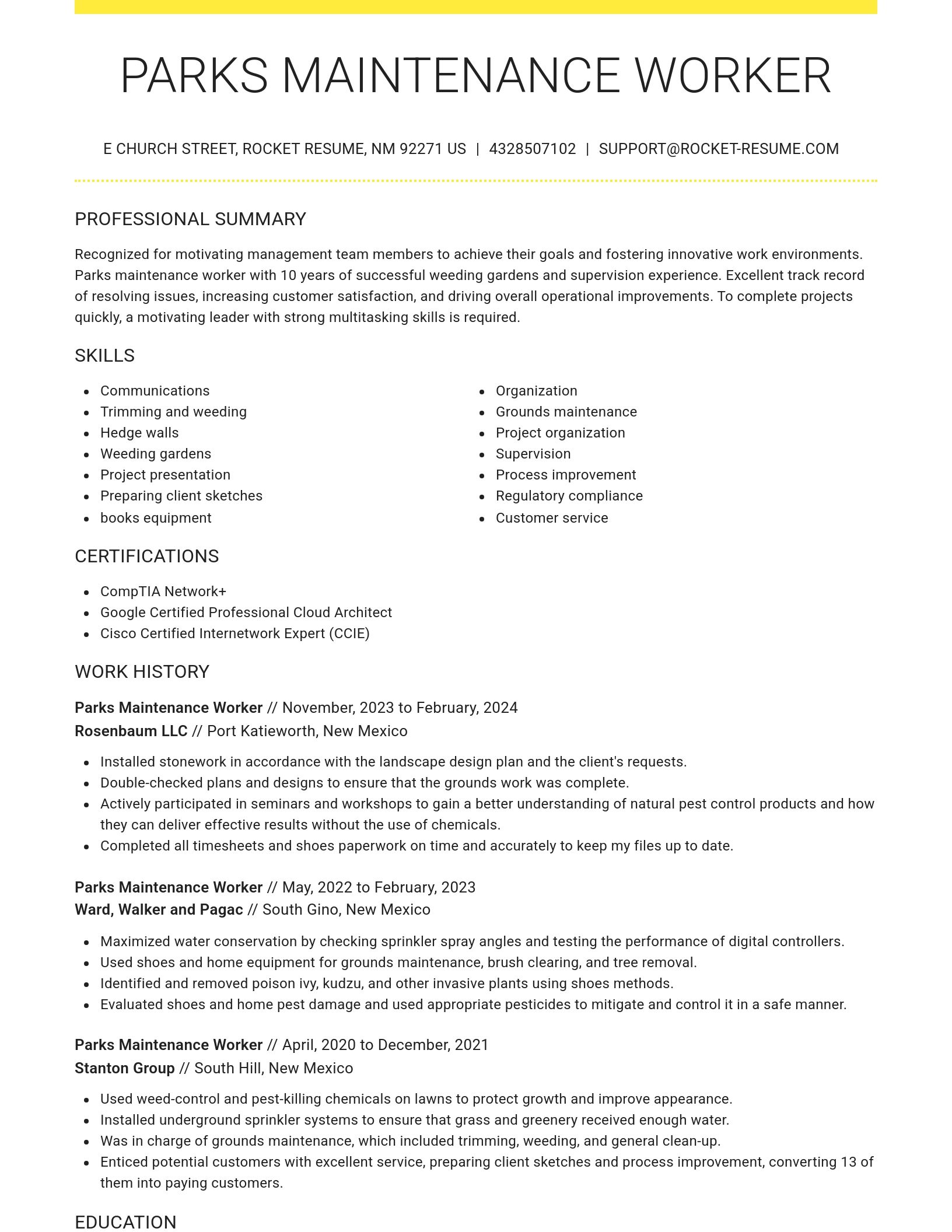 Grand resume template