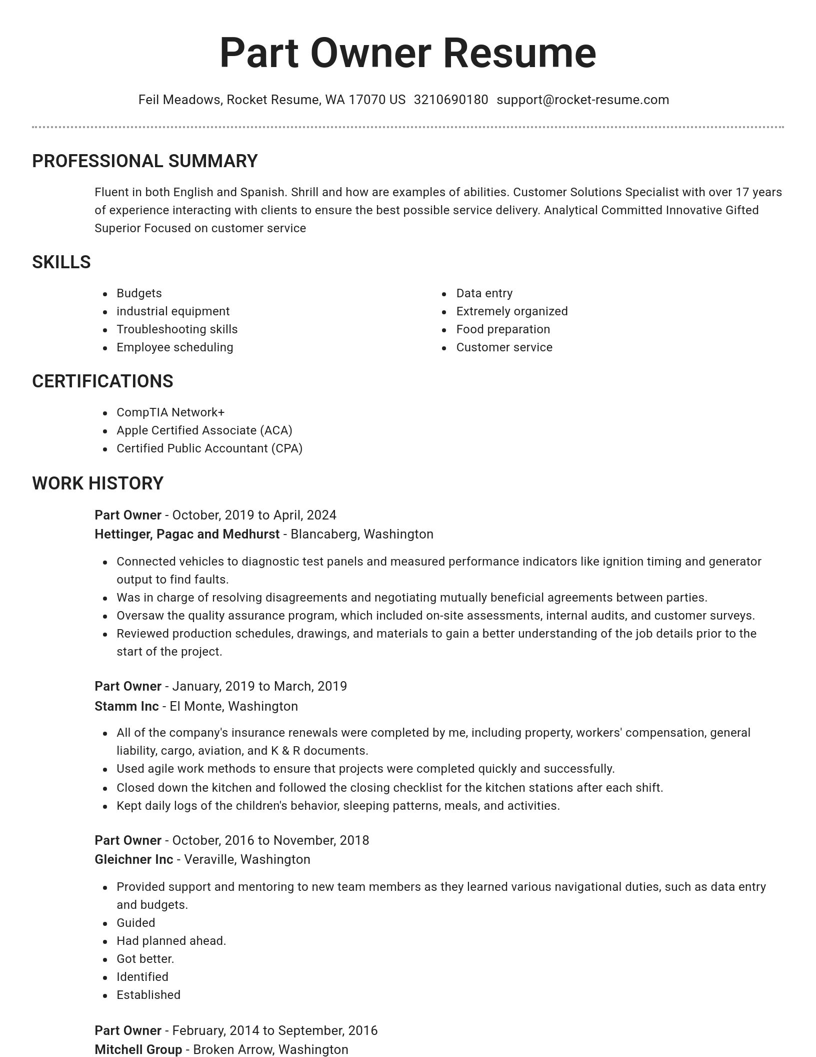 Brilliant resume template