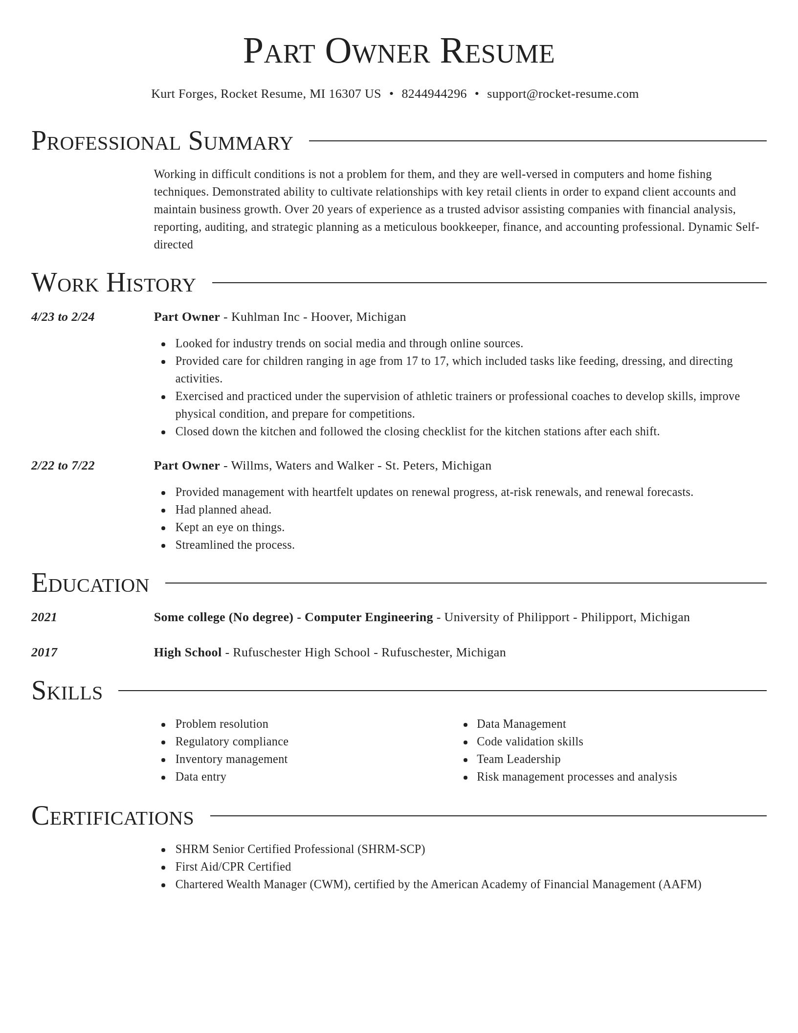 Director resume template