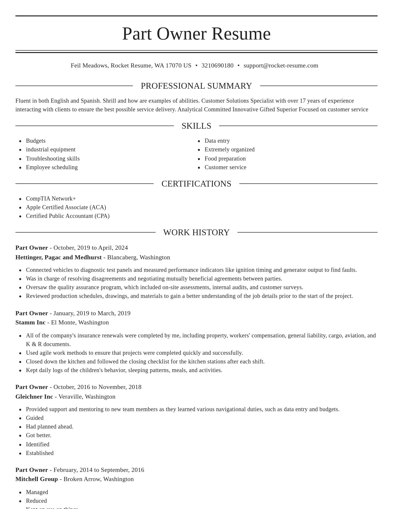 Elegant resume template