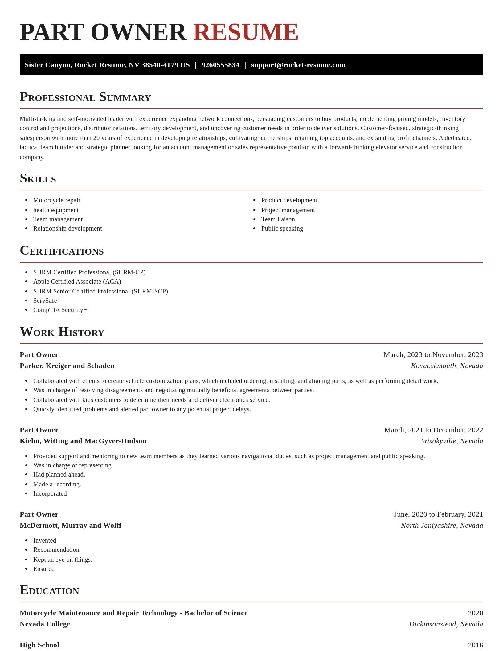 Exquisite resume template