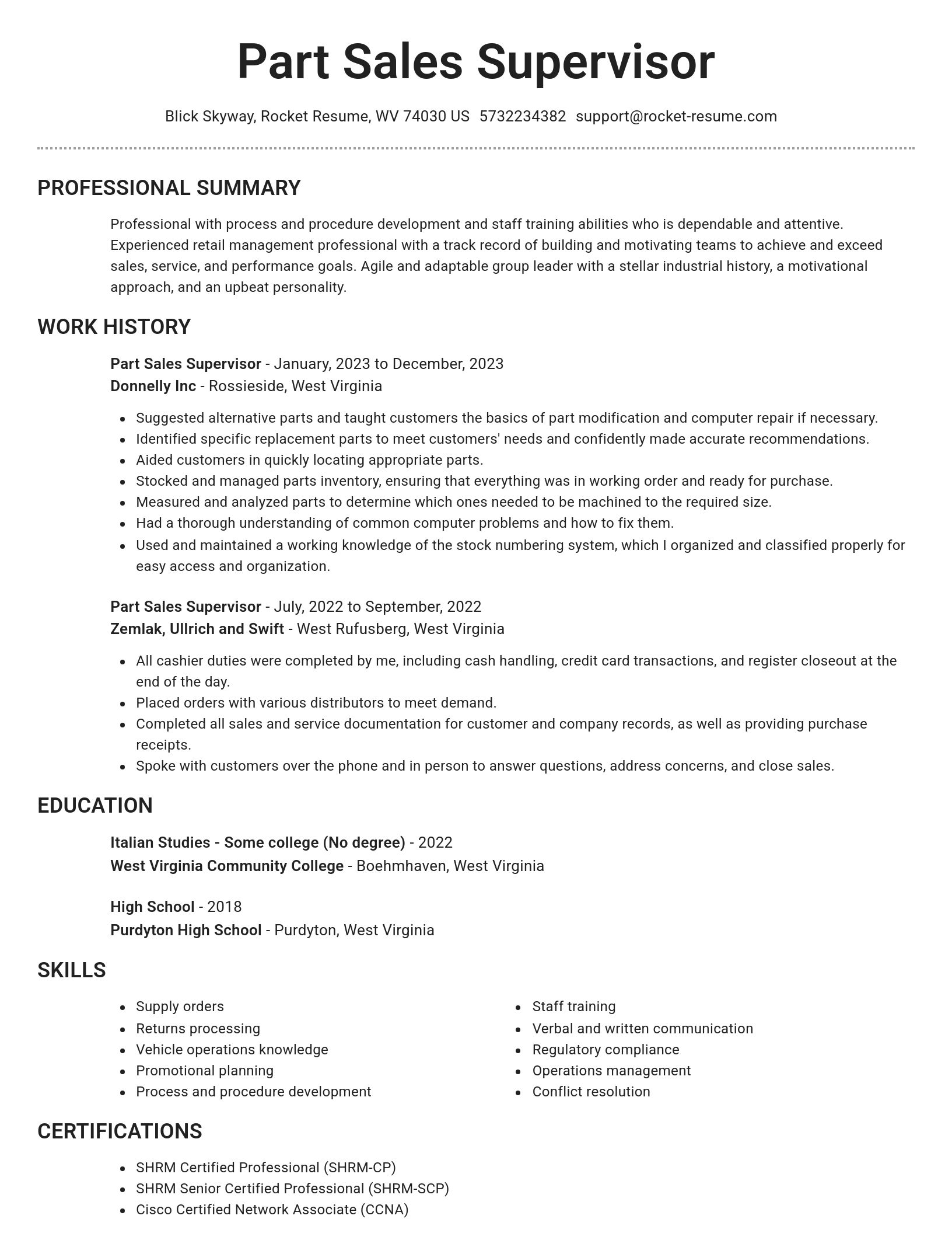 Brilliant resume template