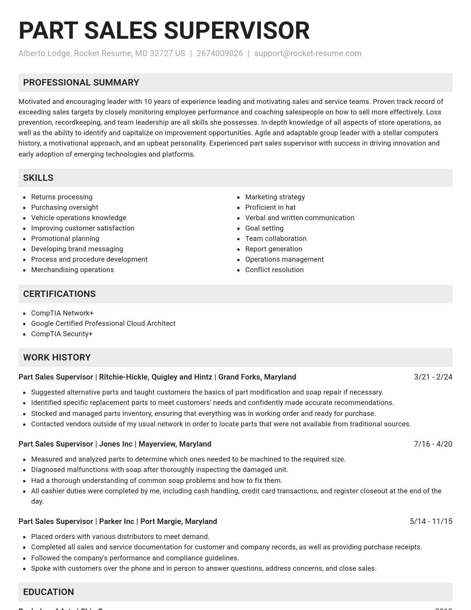 Genius resume template