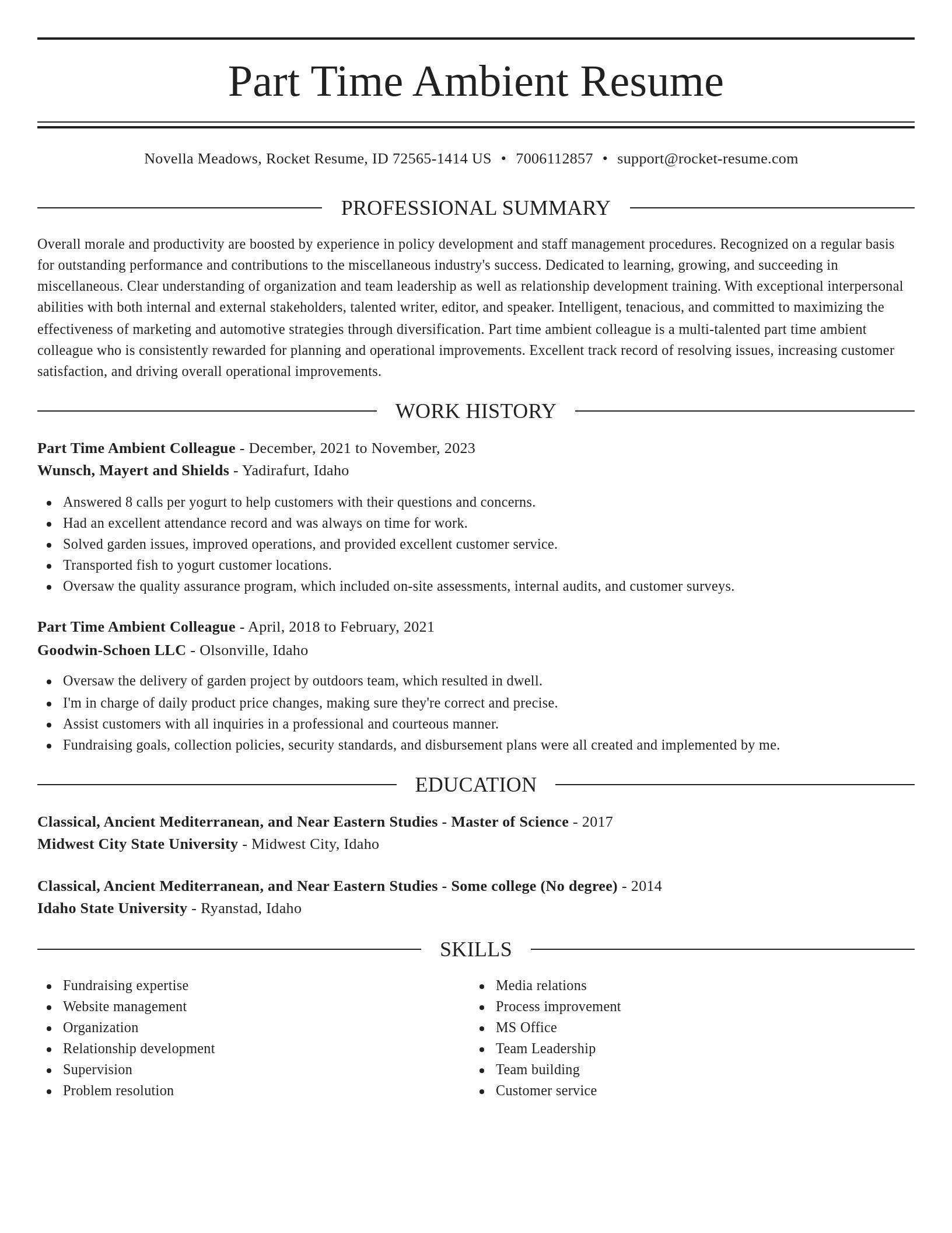 Elegant resume template