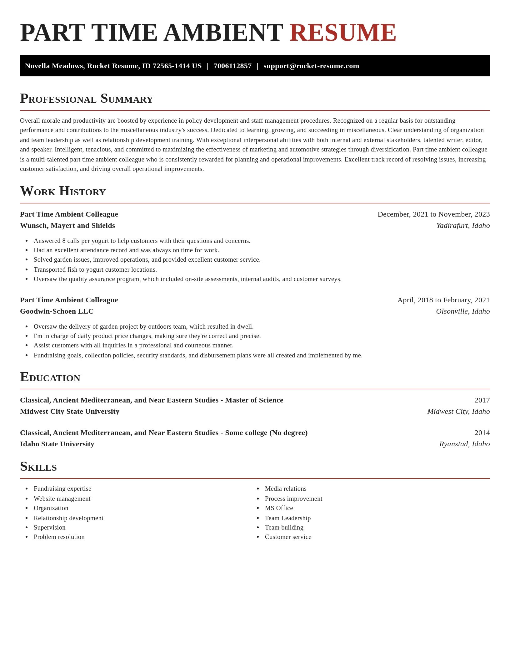 Exquisite resume template