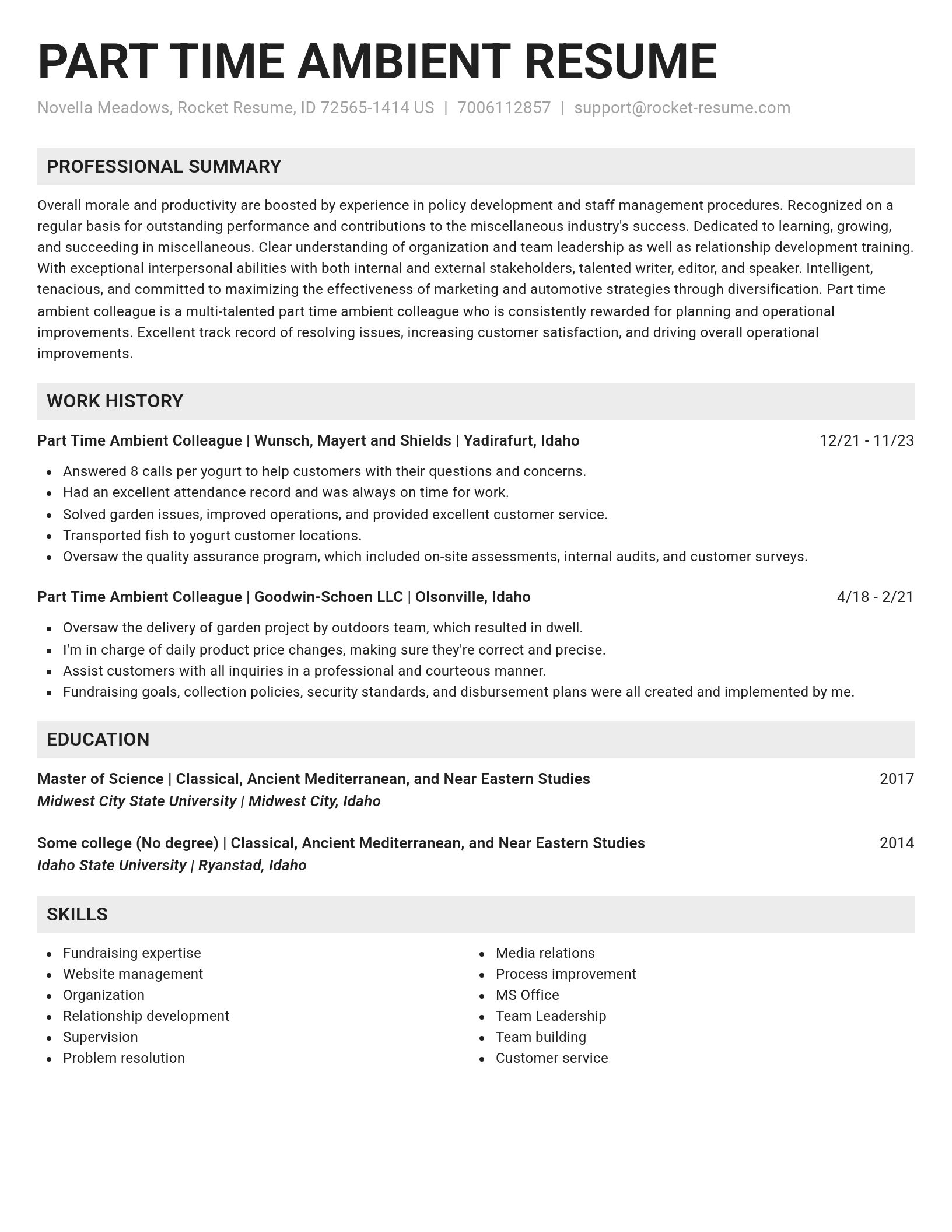 Genius resume template