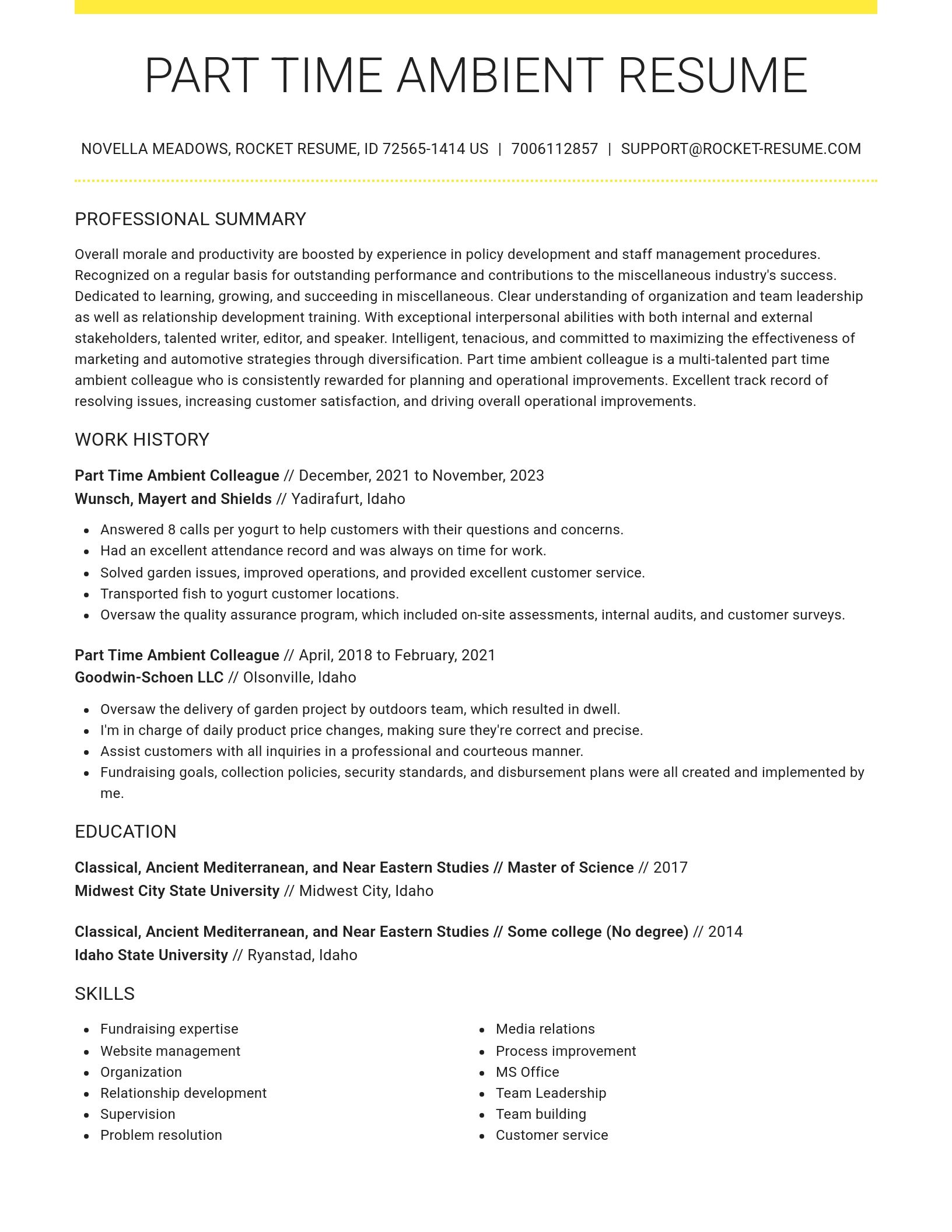 Grand resume template