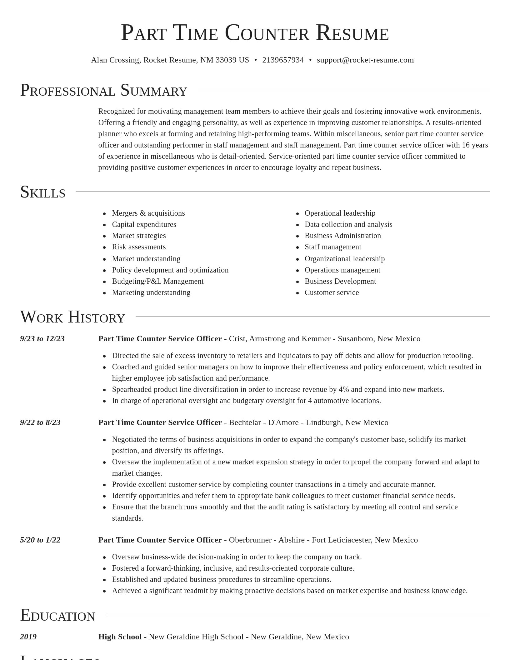 Director resume template