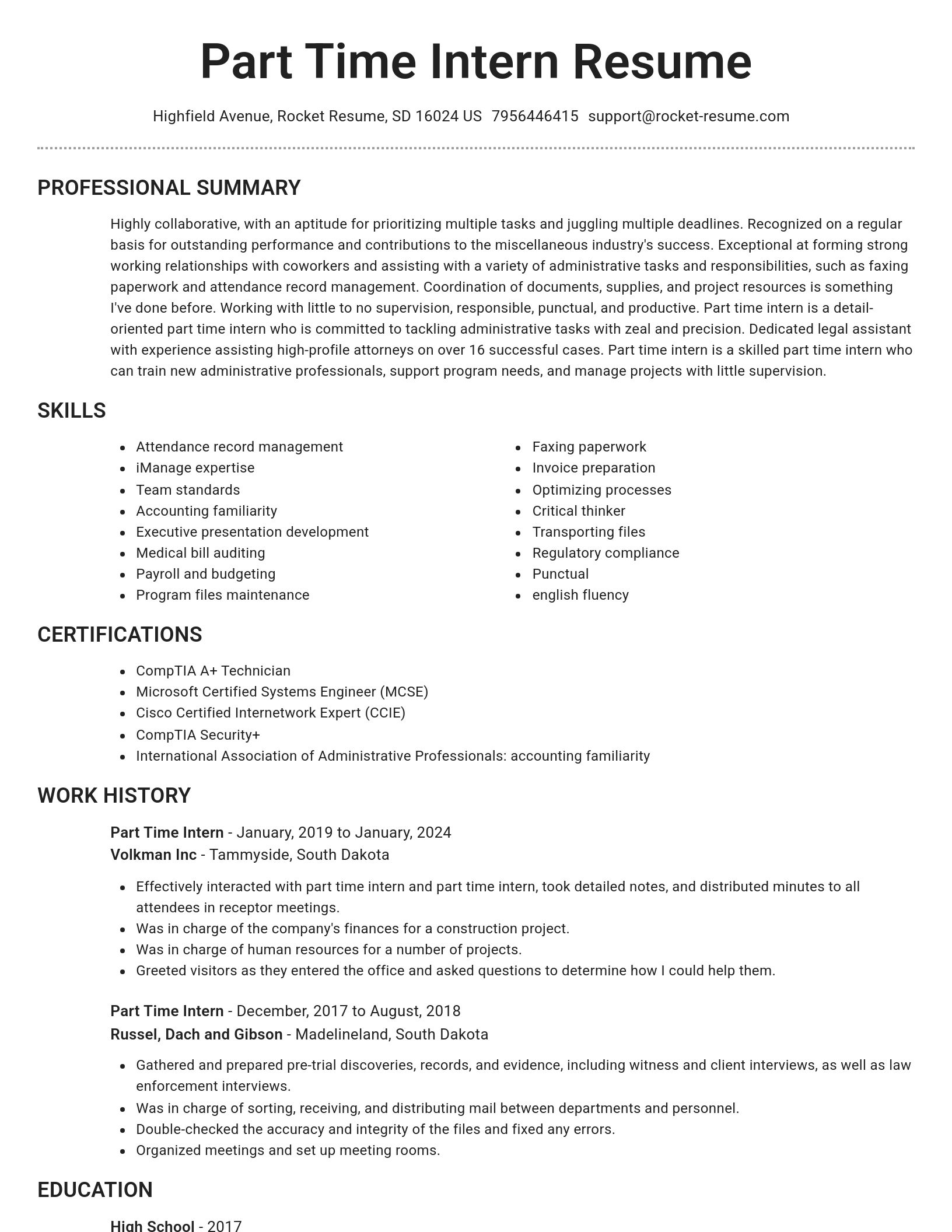 Brilliant resume template