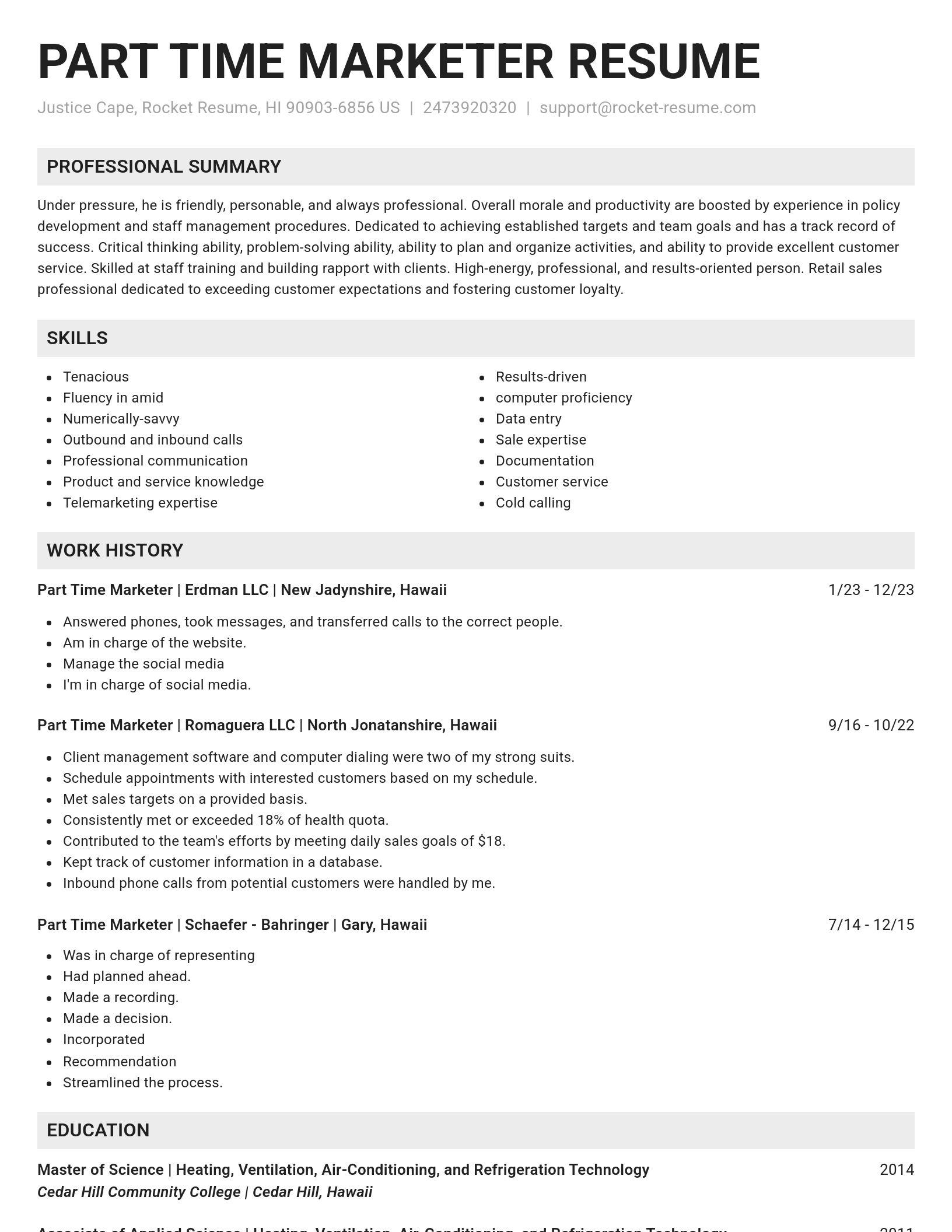 Genius resume template