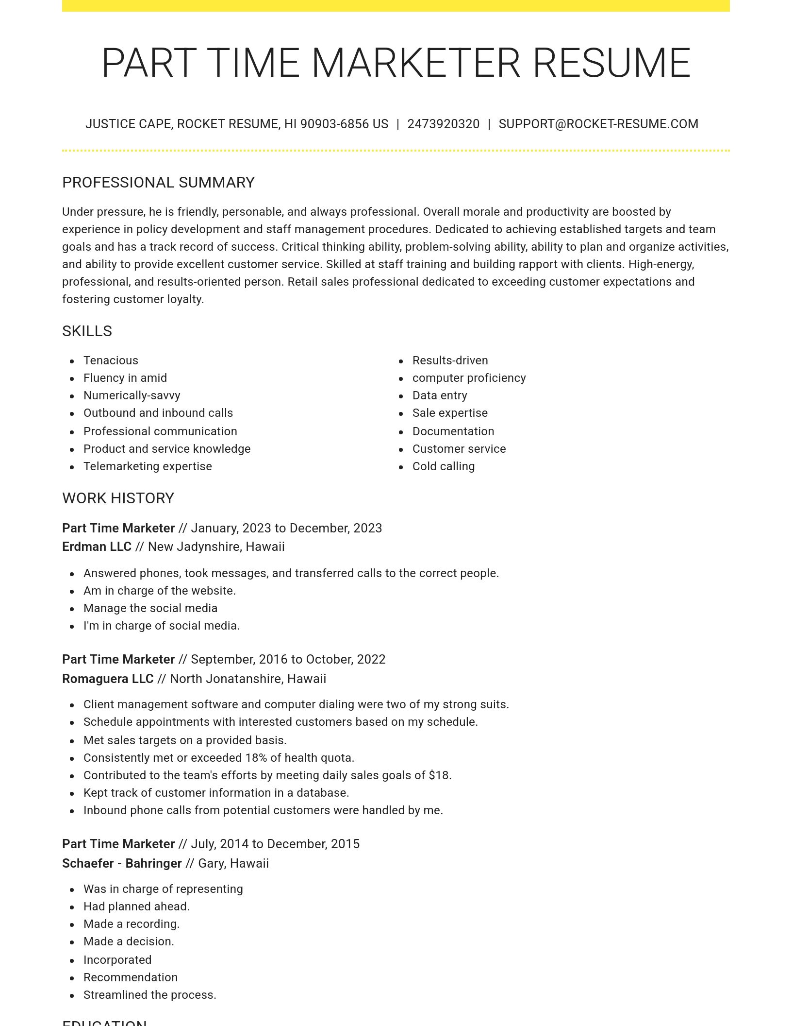Grand resume template
