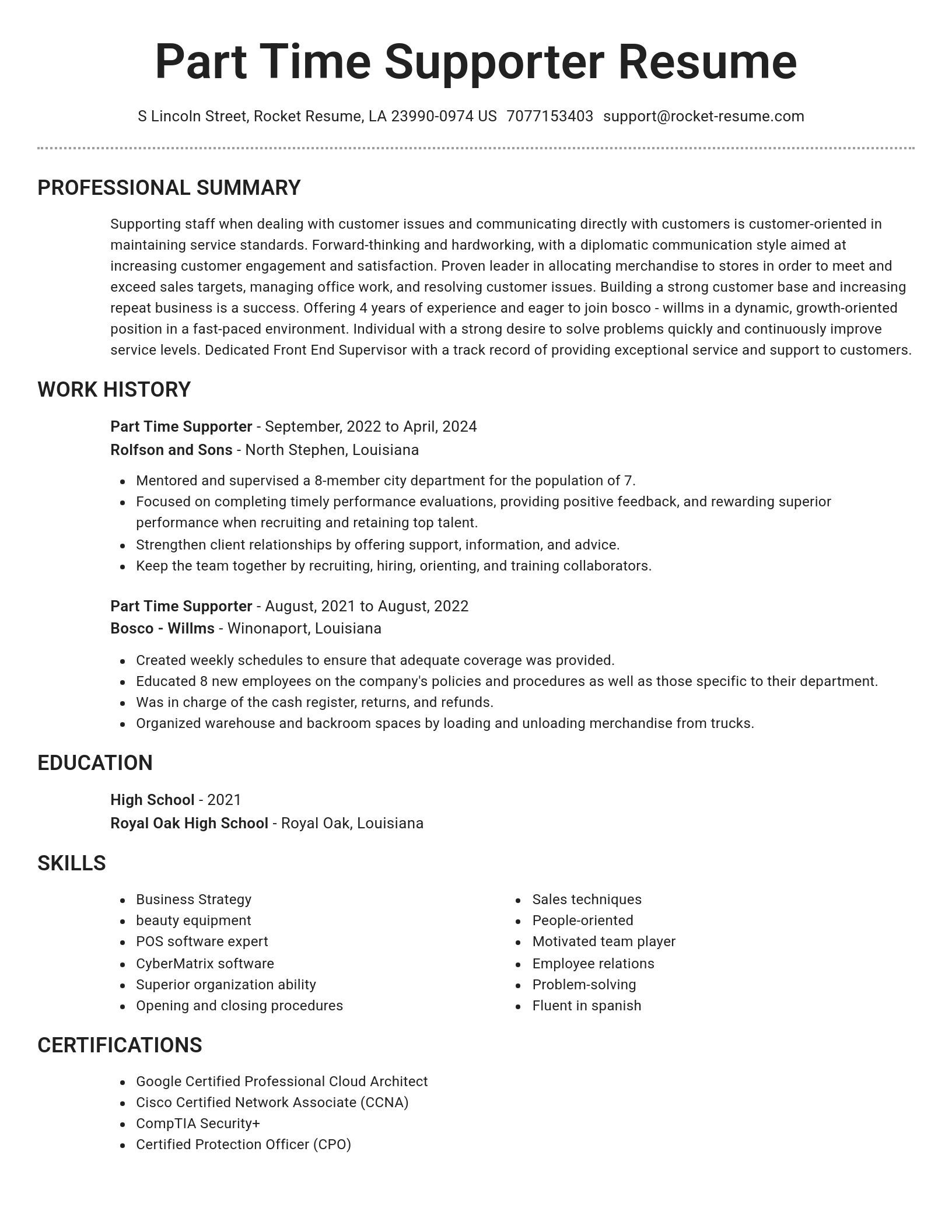 Brilliant resume template