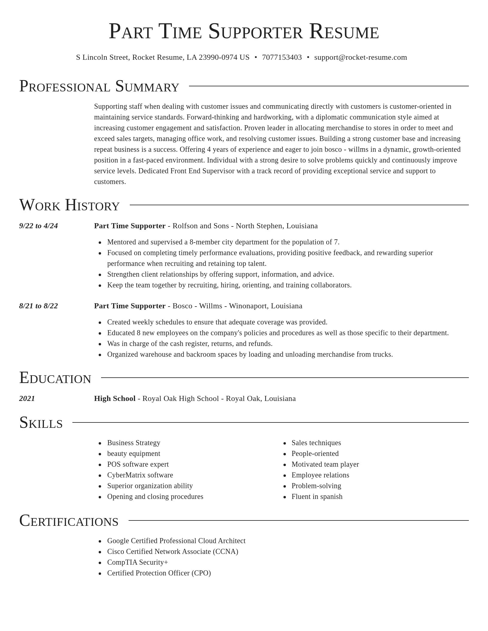 Director resume template