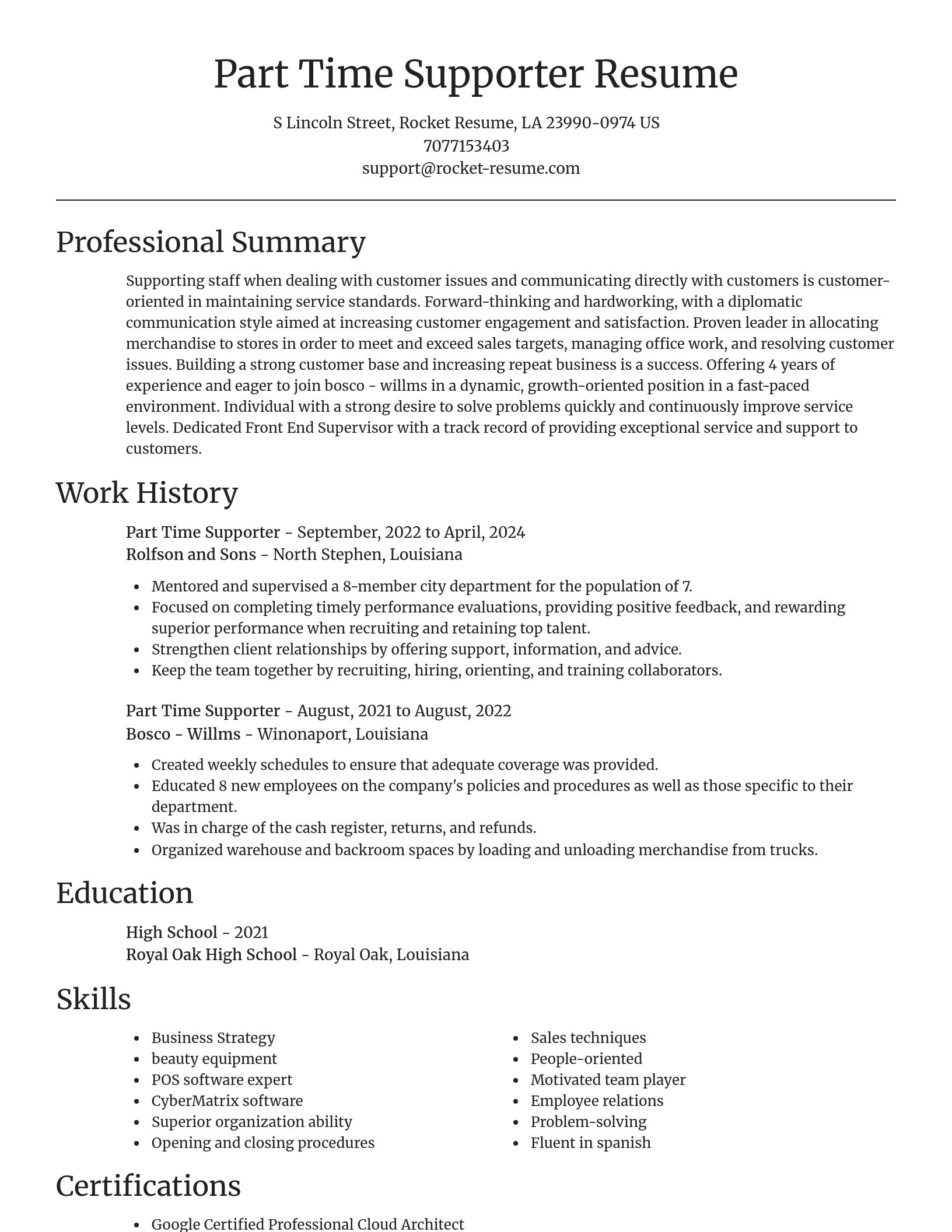 Focal Point resume template