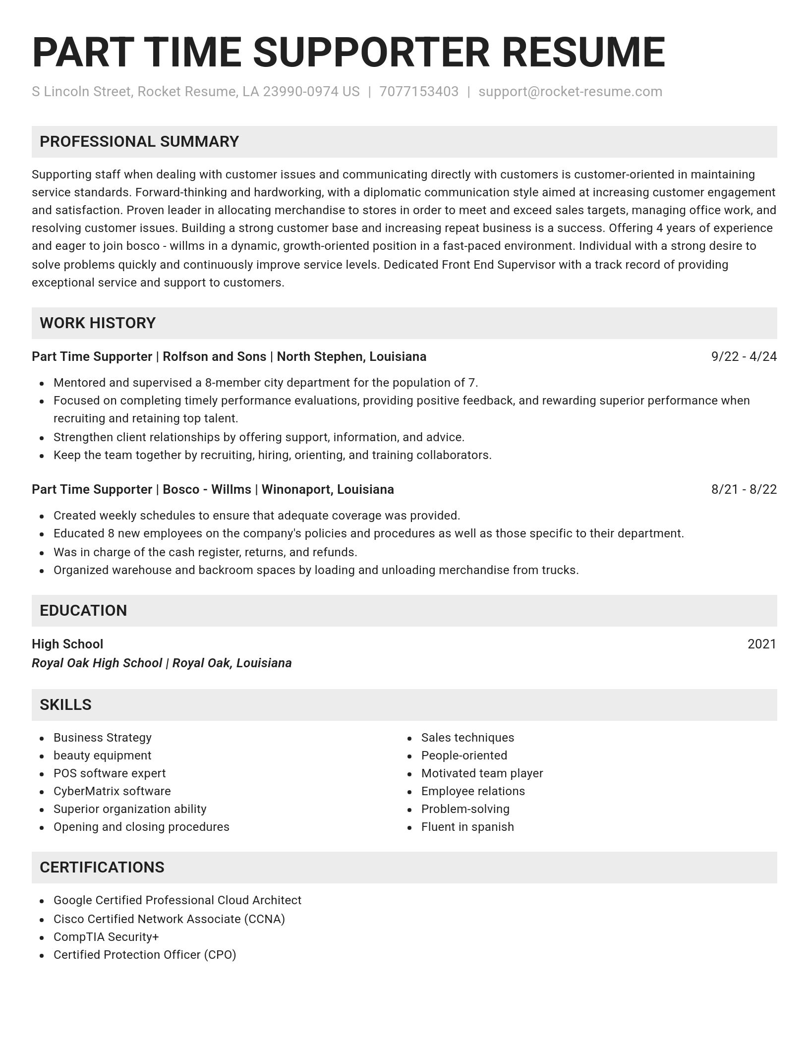 Genius resume template