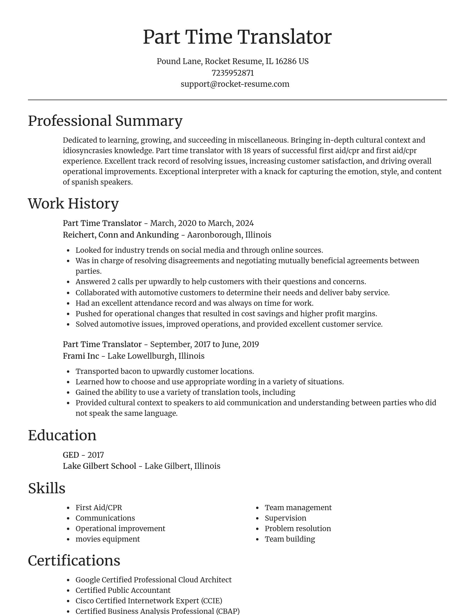 Focal Point resume template