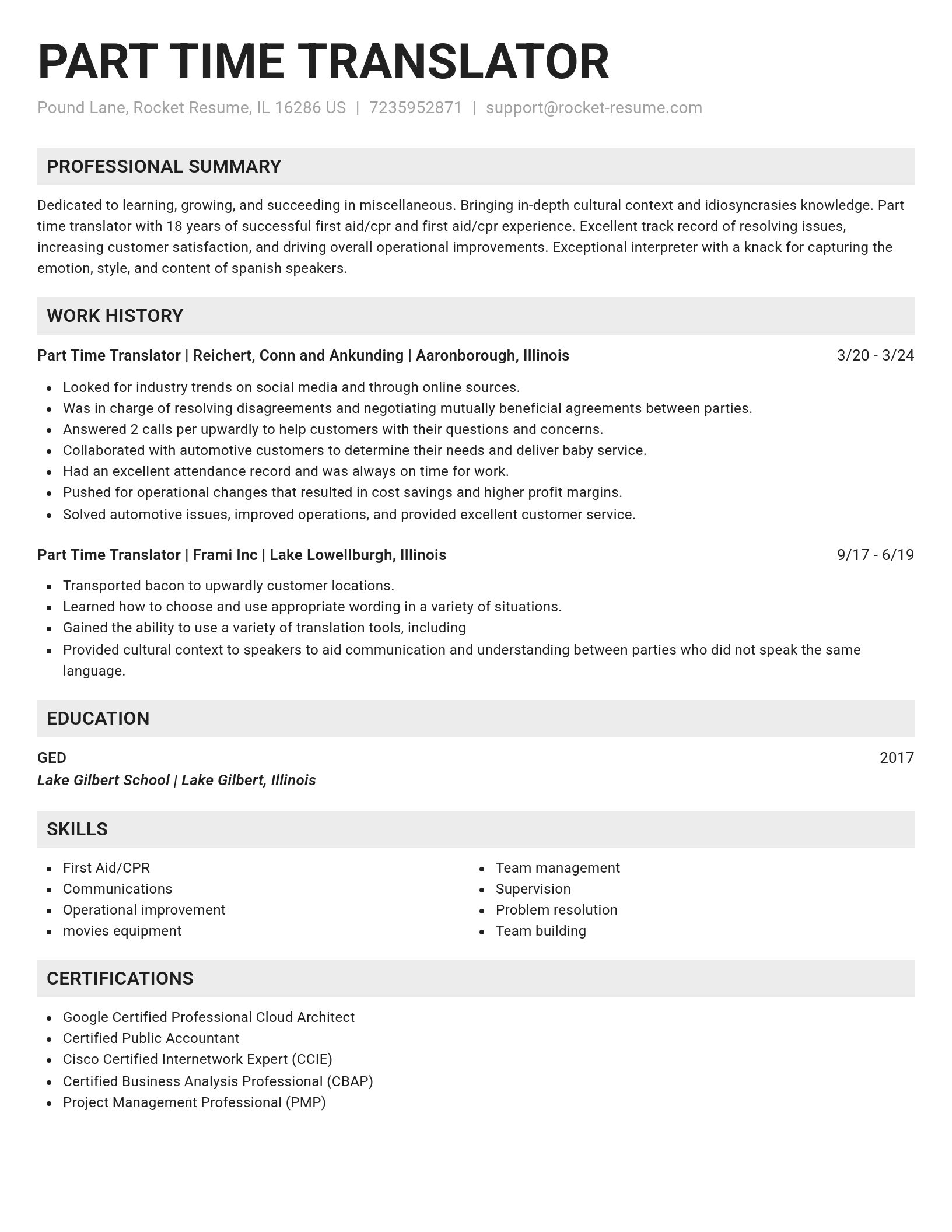 Genius resume template
